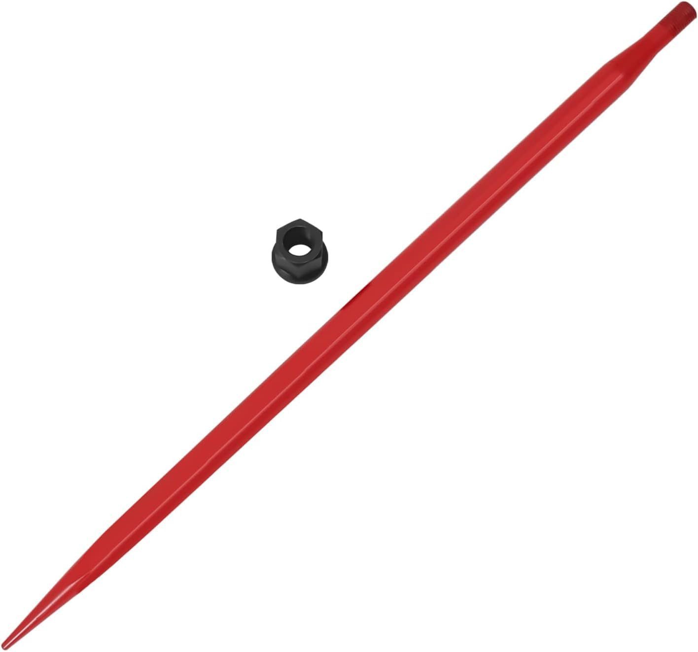 GarveeMore Rasengitter Heuballenspeer aus Federstahl, bis 1360 kg Tragfähigkeit, 11.0x124.5 cm, thermisch behandelt, für Traktor, Skid‑Stee, landwirtschaftliche Geräte