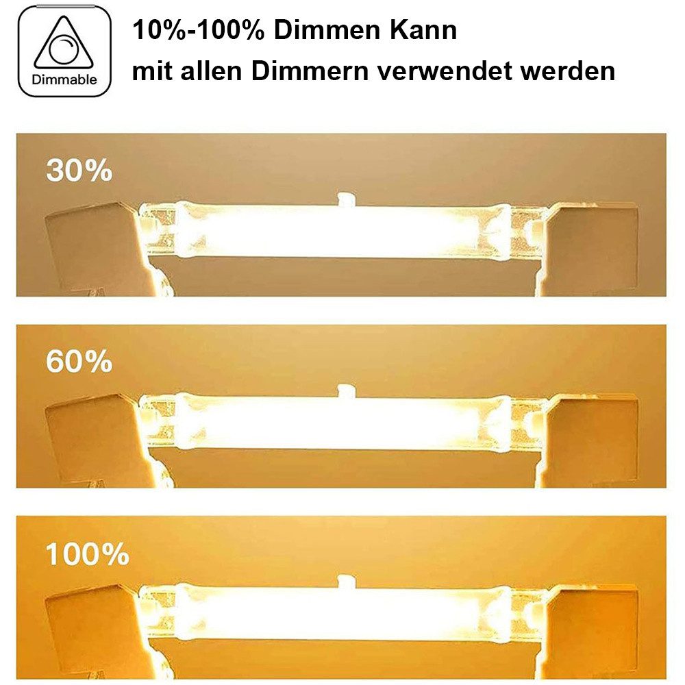 QUBEBU LED Flutlichtstrahler R7s Halogenstab 78mm günstig online kaufen