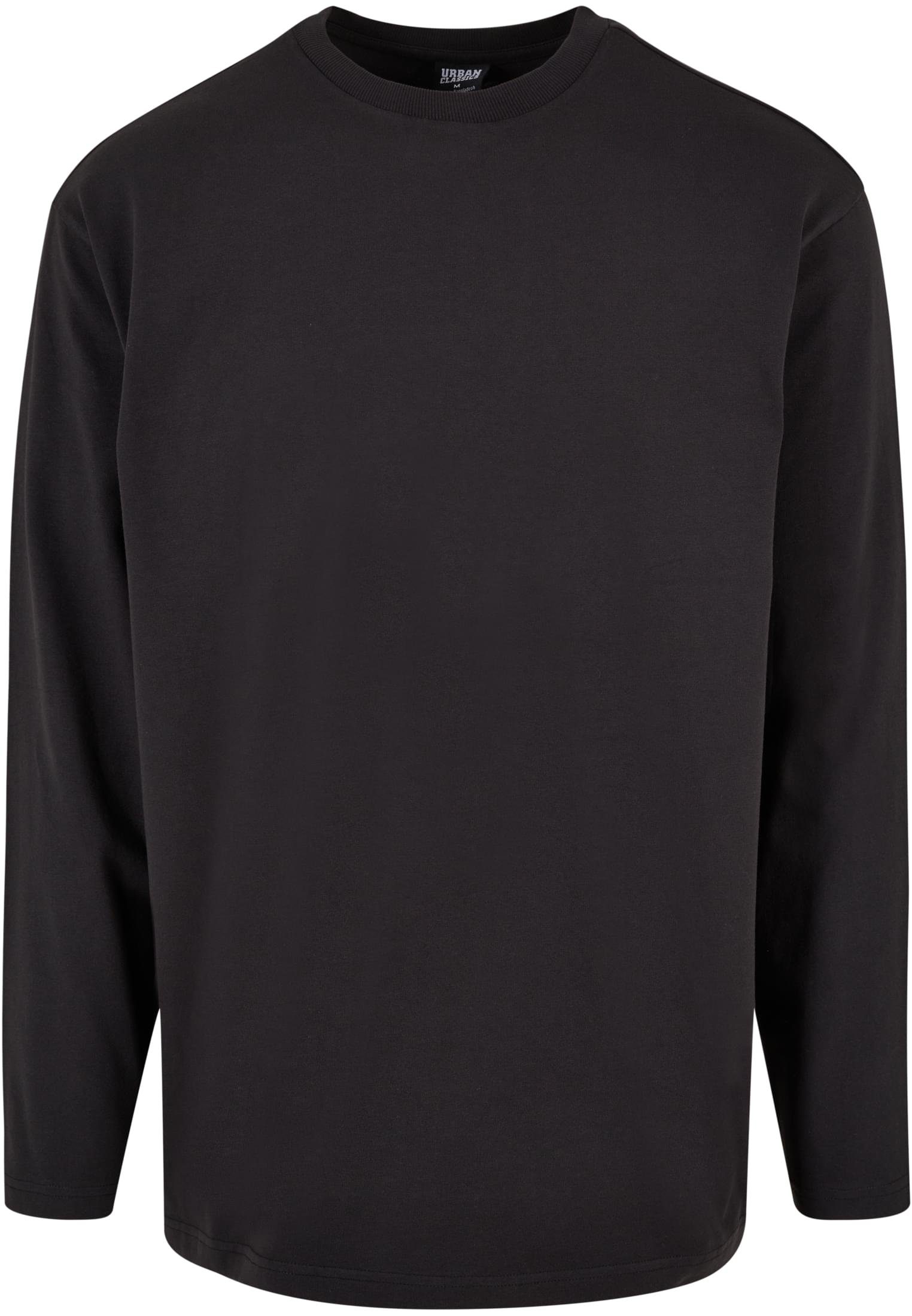 URBAN CLASSICS T-Shirt Herren Heavy Oversized Garment Dye Longsleeve (1-tlg) black