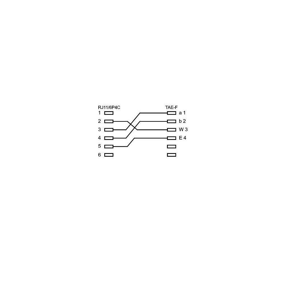 Goobay Wentronic 68584 TAE Adapter, TAE-F-Buchse > RJ11/RJ14-Stecker (6P4C), Audio- & Video-Kabel