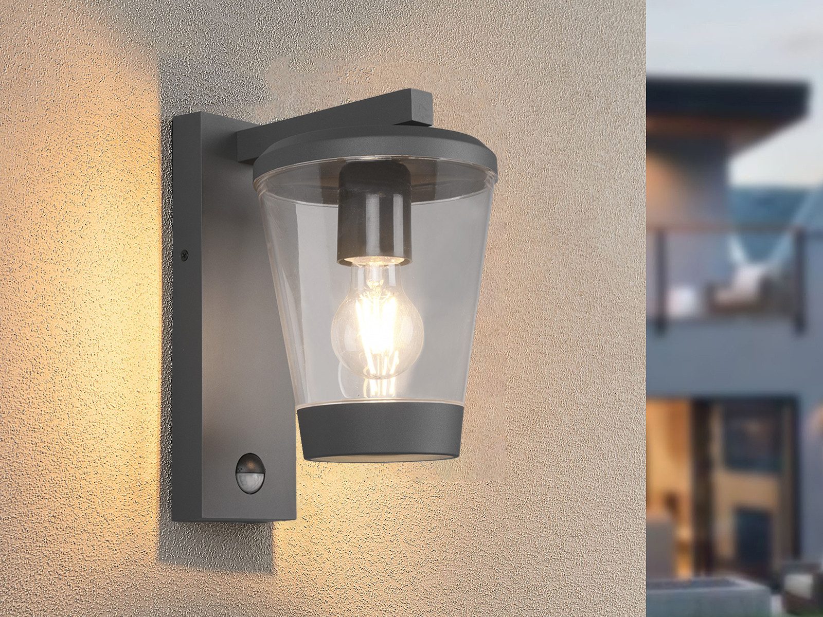 TRIO Leuchten LED Außen-Wandleuchte, Bewegungsmelder, LED wechselbar, Warmw günstig online kaufen