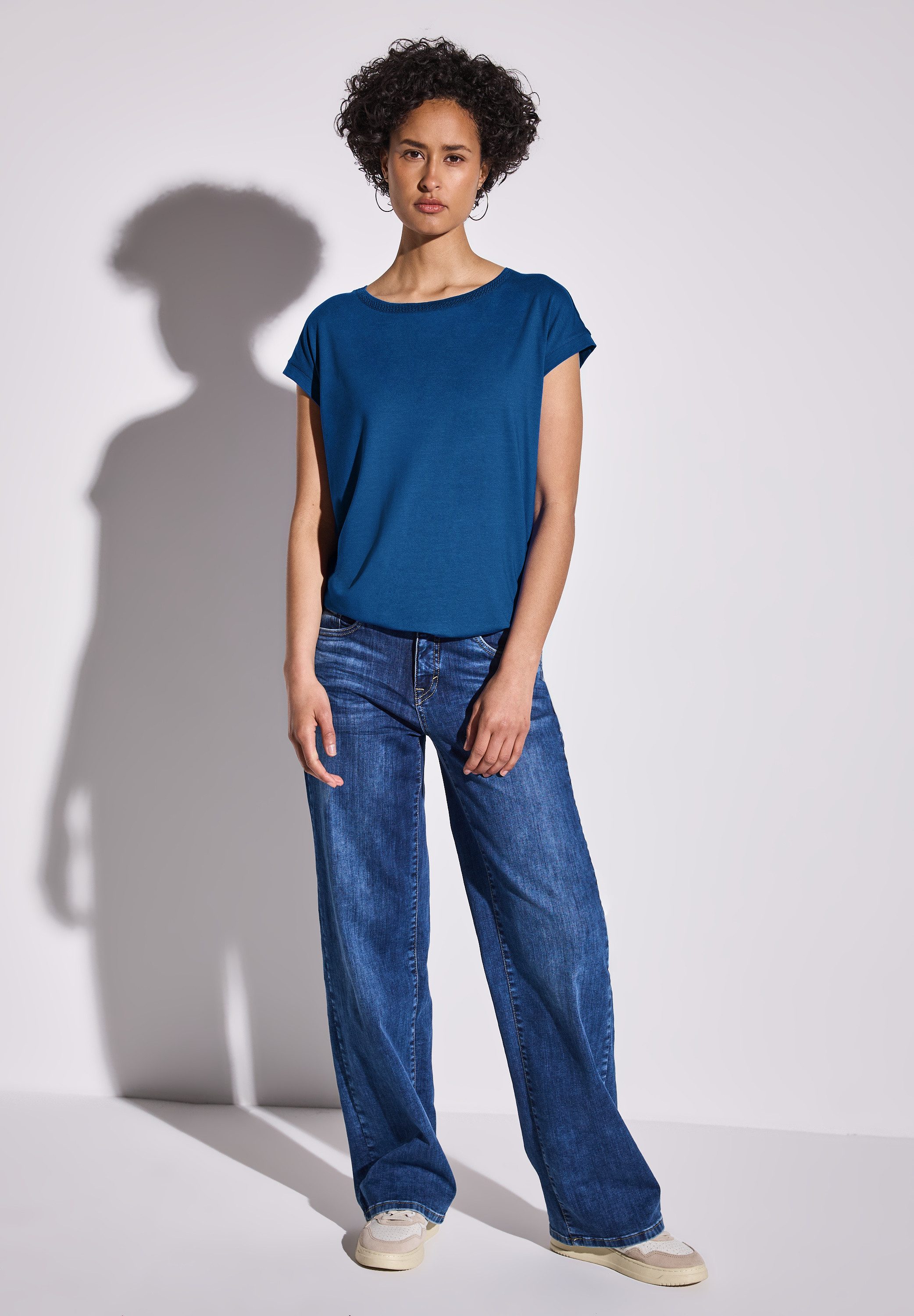 STREET ONE T-Shirt mit U-Boot-Ausschnitt