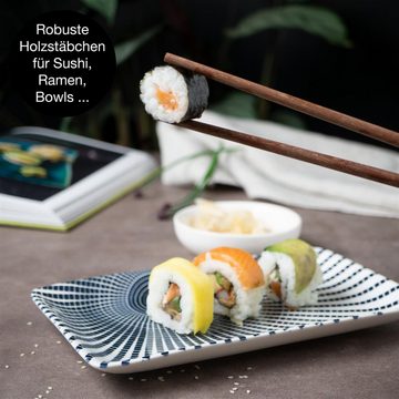 Moritz & Moritz Tafelservice Moritz & Moritz Gourmet - Sushi Set 10 teilig Blaue Sonne (8-tlg), 2 Personen, Geschirrset für 2 Personen