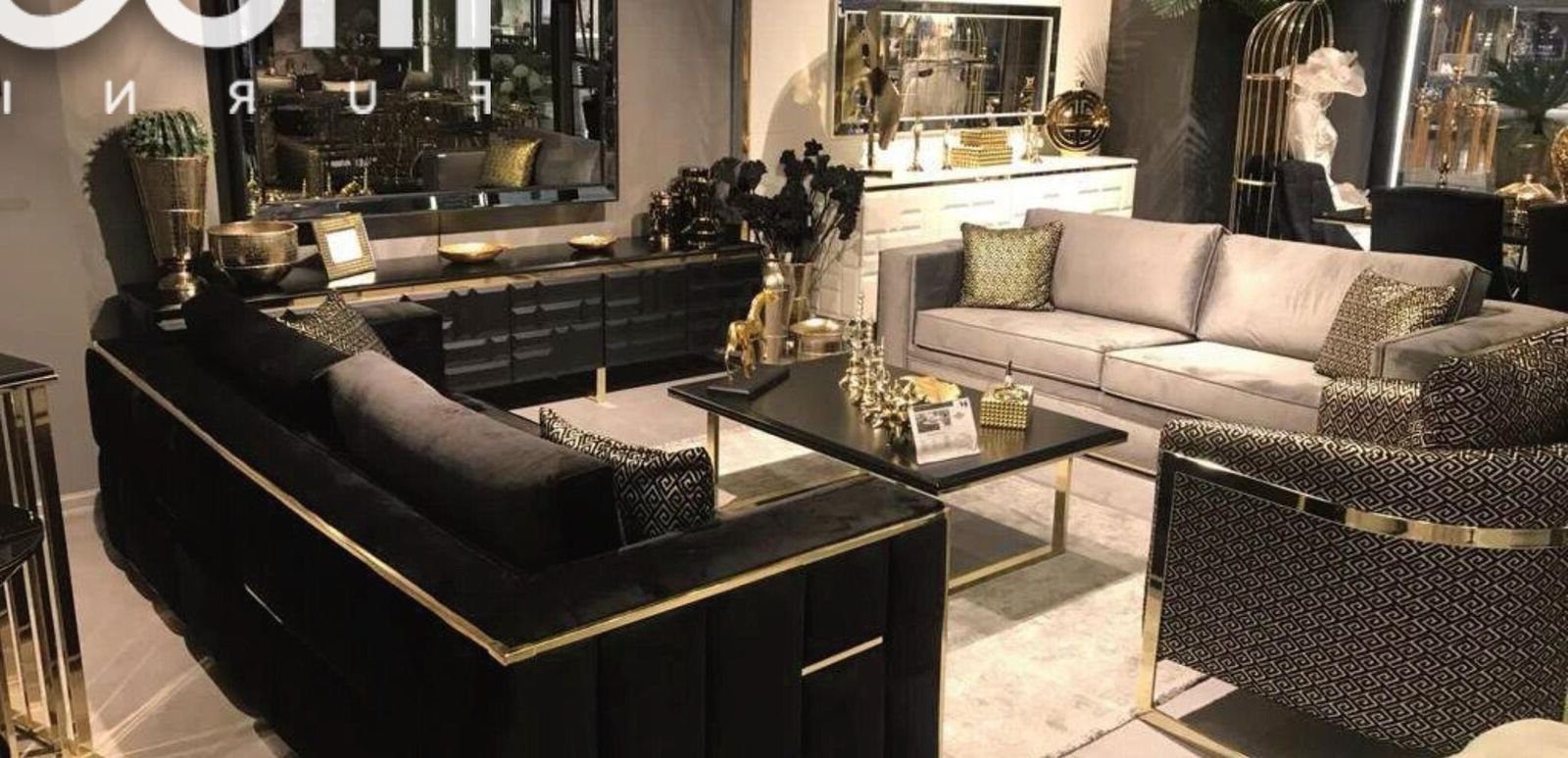 Xlmoebel Polstergarnitur Luxuriöses Set mit 3-Sitzer-Sofa 3-Sitzer-Sofa und Sessel, (Set 3 tlg.(Sofa 3+3 Sitzer + Sessel), Hergestellt in Europa