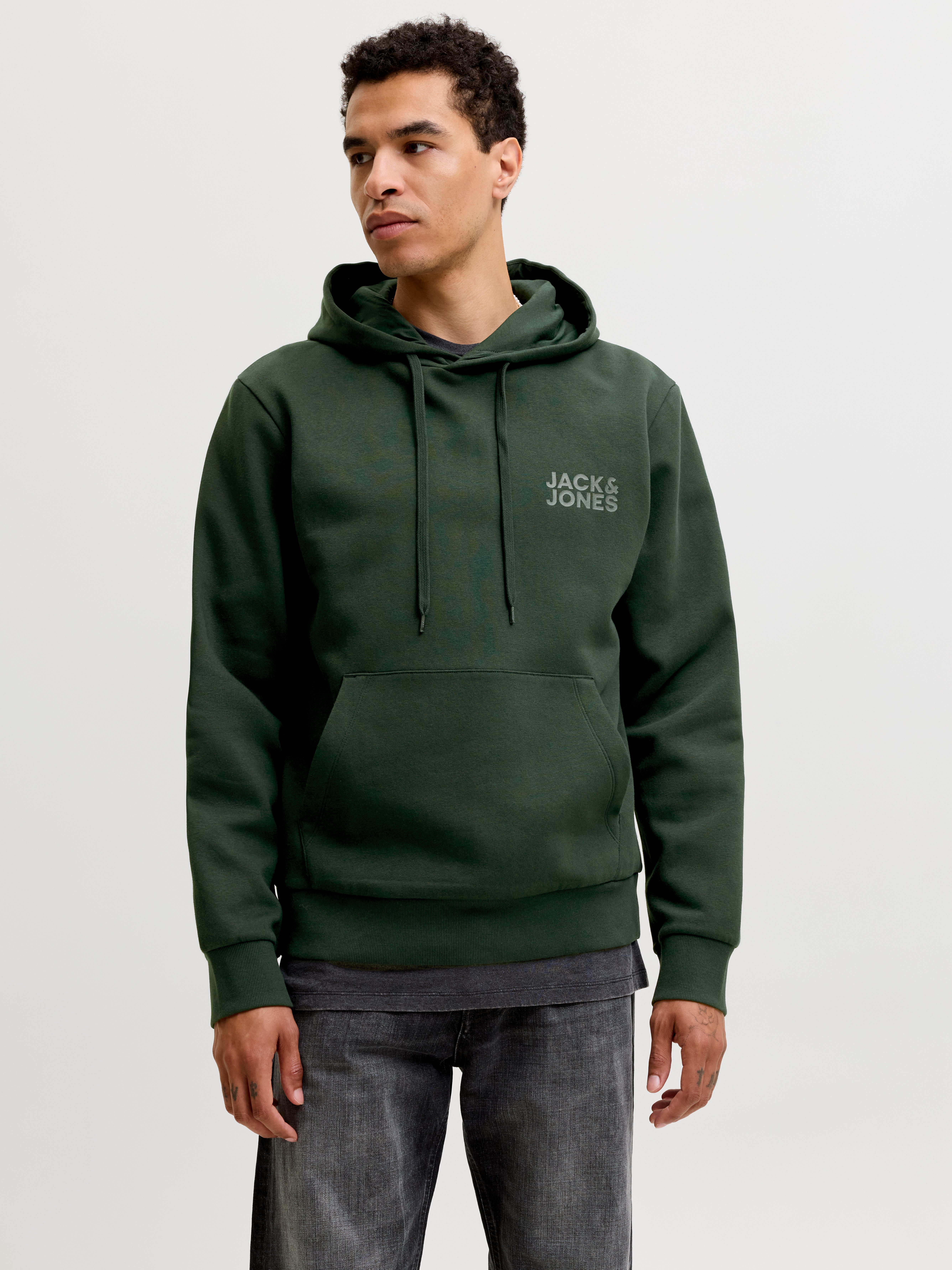Jack & Jones Kapuzensweatshirt JJECORP LOGO SWEAT HOOD NOOS Baumwollmischung, regular fit