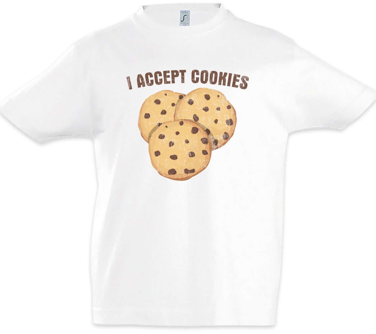 Print-Shirt I Accept Cookies Kinder T-Shirt Fun Binary Code Binär World