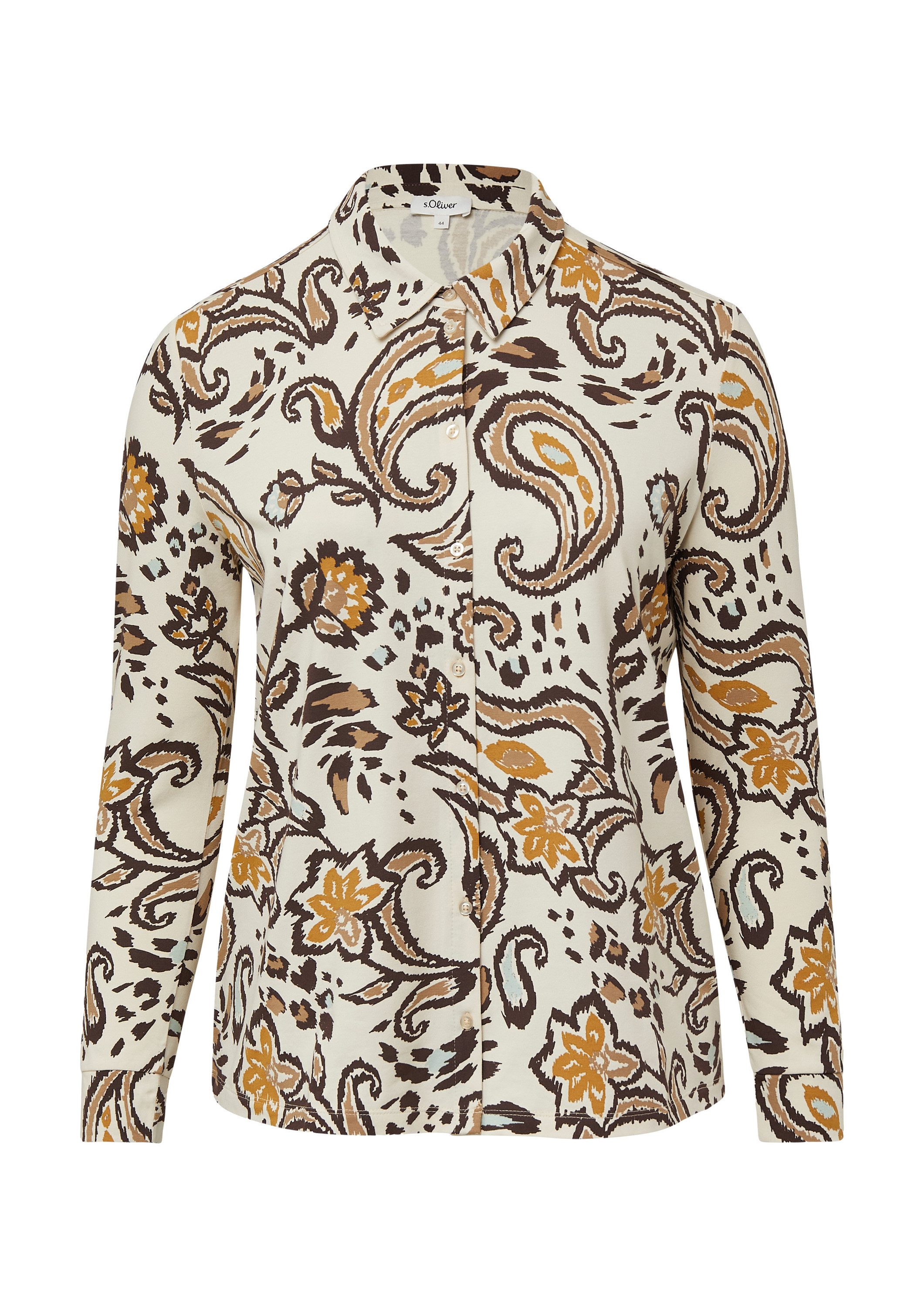 s.Oliver Langarmbluse T-Shirt Hemdbluse aus Jersey günstig online kaufen