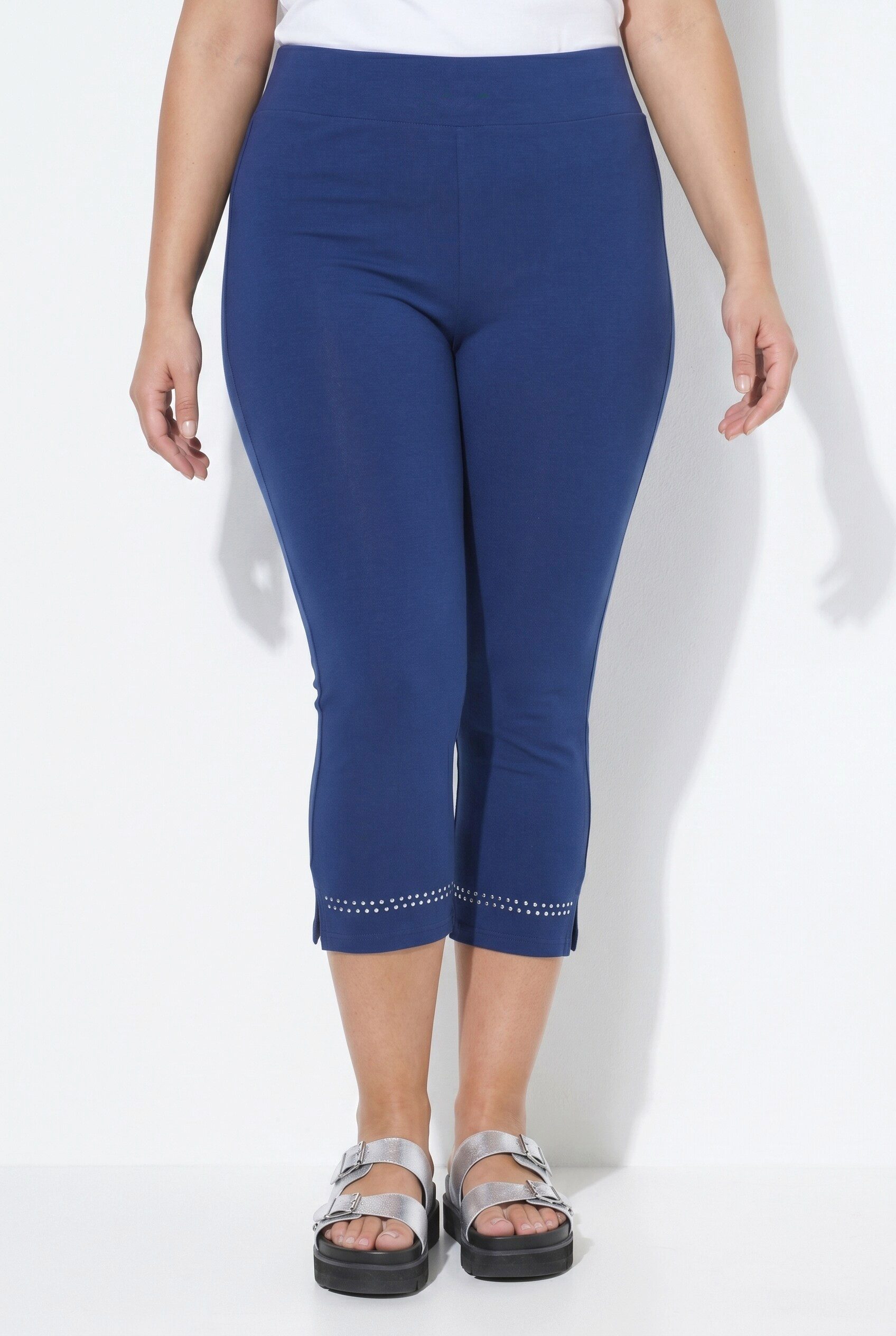 Angel of Style Leggings Capri-Leggings schmale Passform Ziernieten am Saum