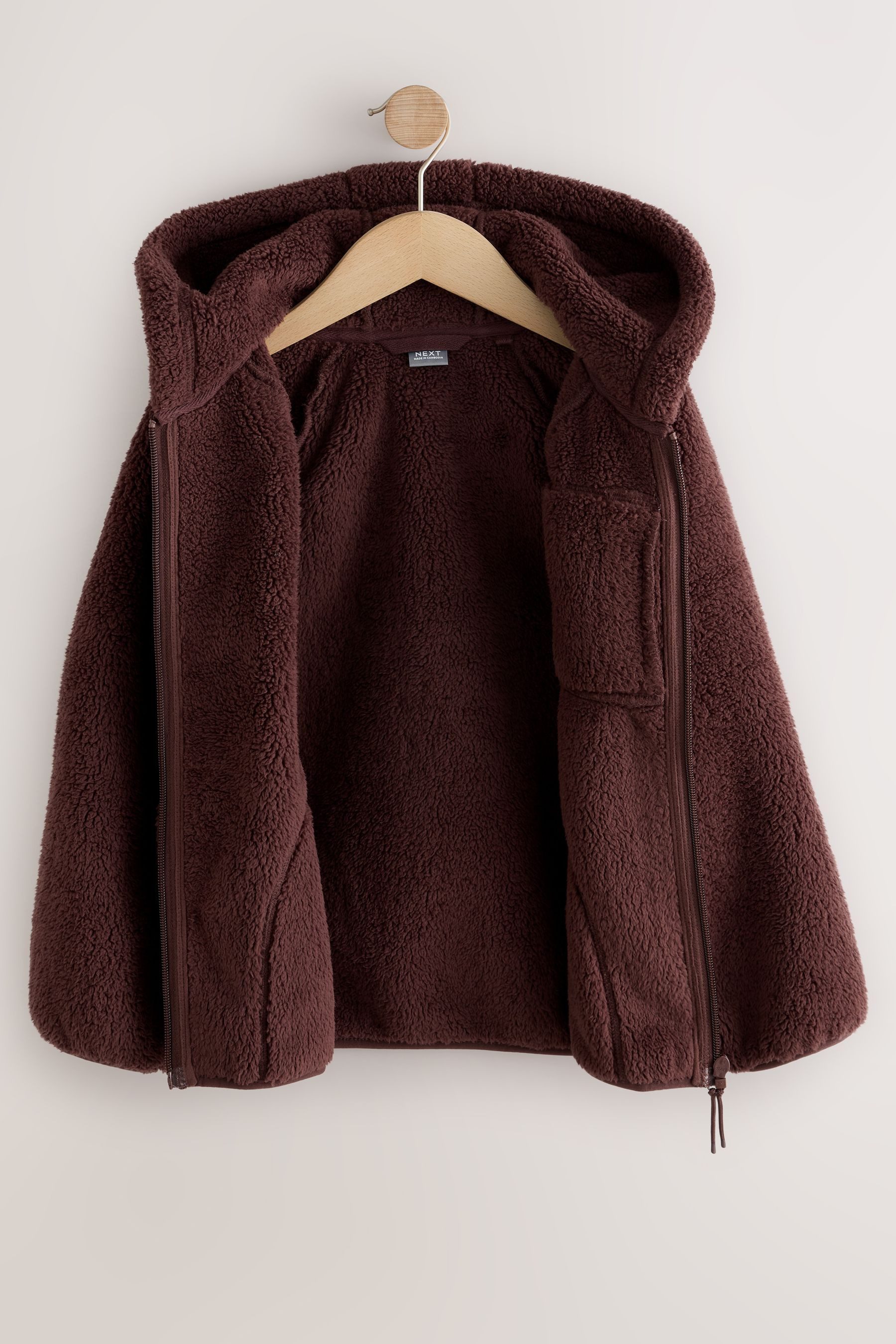 Next Fleecejacke Kapuzenjacke aus Fleece (1-St) – Bild 3 von 5