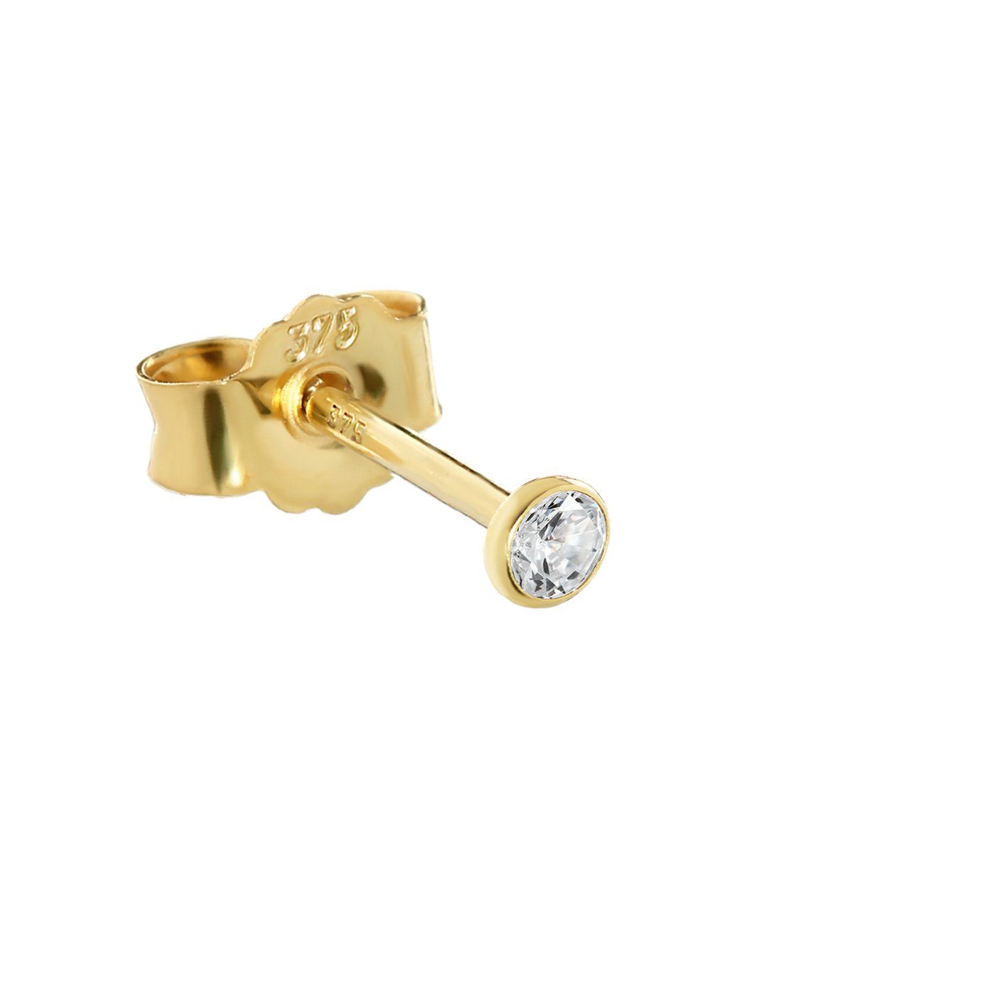 NKlaus Single-Ohrstecker Einzel 2,3mm Ohrstecker Gelbgold 375 Gold Ohrring günstig online kaufen