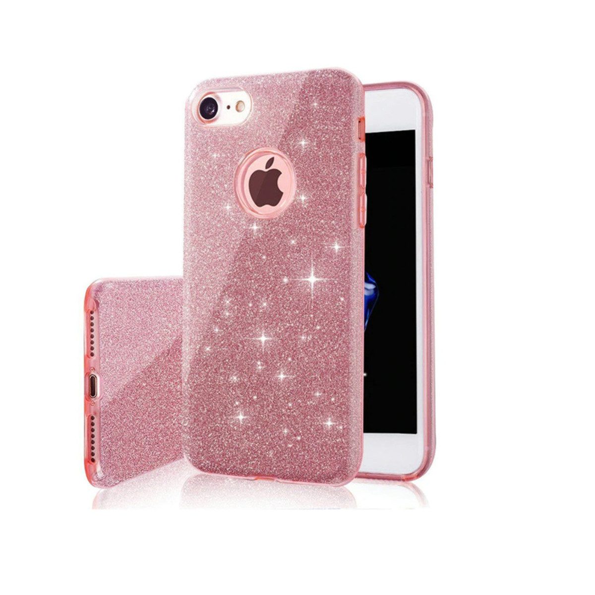 Handyhülle TFO Glitter 3in1 kompatibel mit iPhone 17 Pro Max rosa mit Glitzer