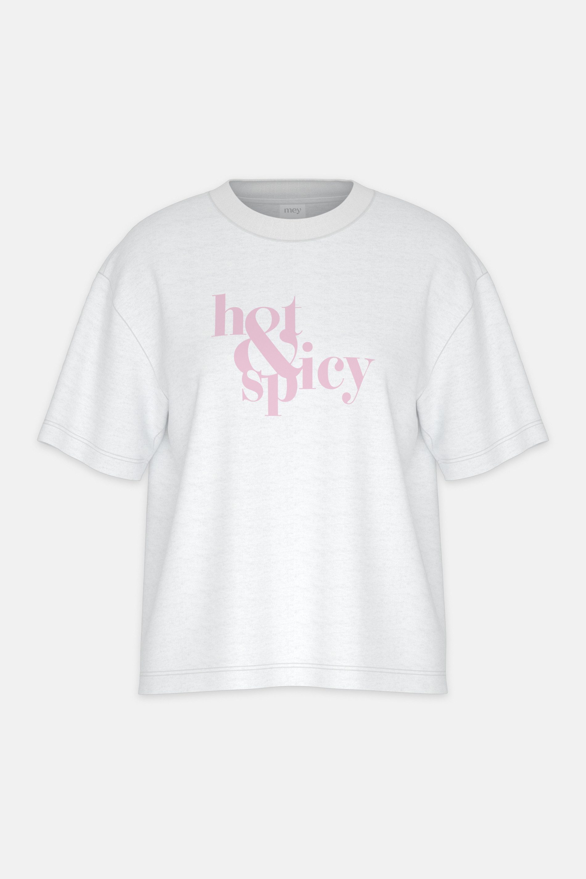 Mey Pyjamaoberteil Mey T-Shirt Serie Solid Love mit Print T-Shirt (1-tlg) Basic Shirt, zeitloses Design, Baumwoll-Mix, Rundhals