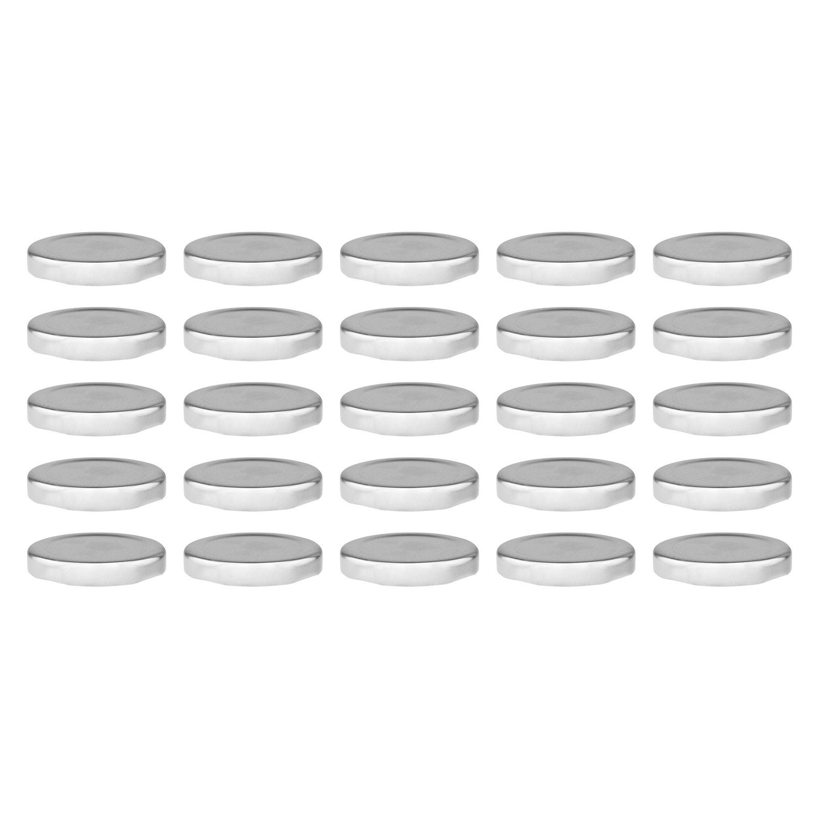 Wellgro Vorratsglas Einmachdeckel To 53 - silber, Metall, Ersatzdeckel für Einmachglas, (25-tlg)