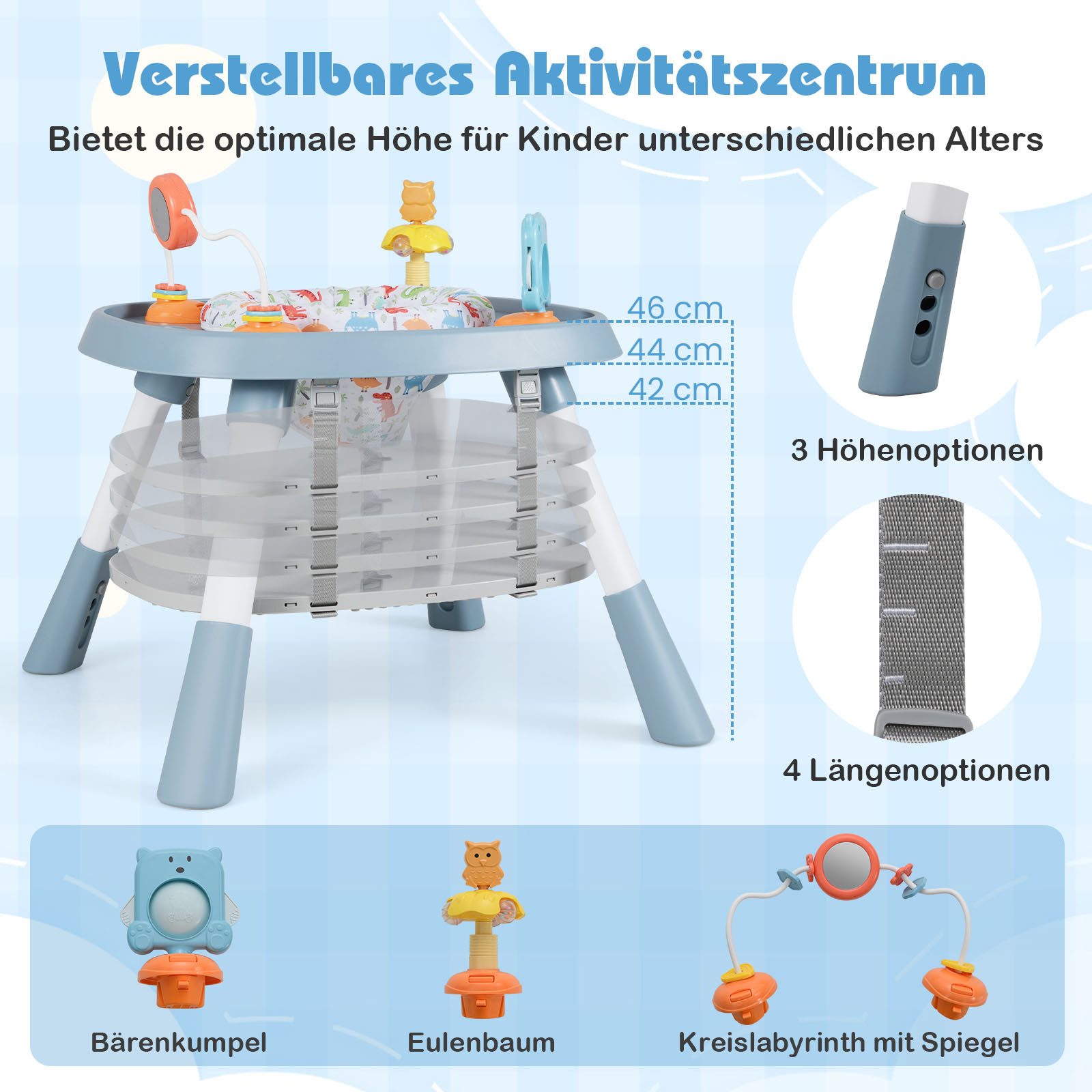 COSTWAY Hochstuhl 16 in 1 Kinderhochstuhl (1 St), Babystuhl für Kinder ab 6 Monate – Bild 5 von 5