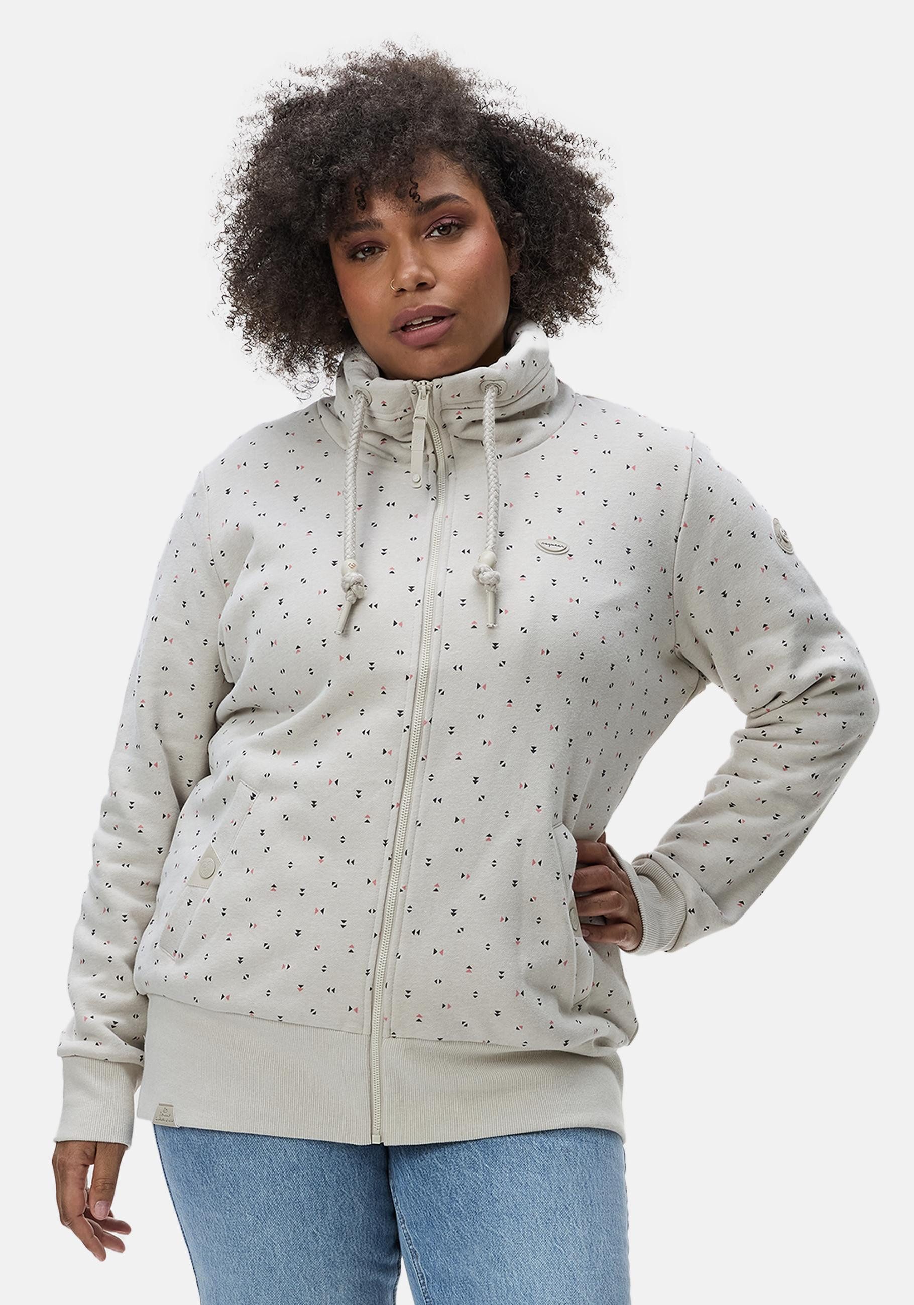 Ragwear Kapuzensweatjacke Rylie Print Zip Plus modischer Damen Kapuzensweat günstig online kaufen