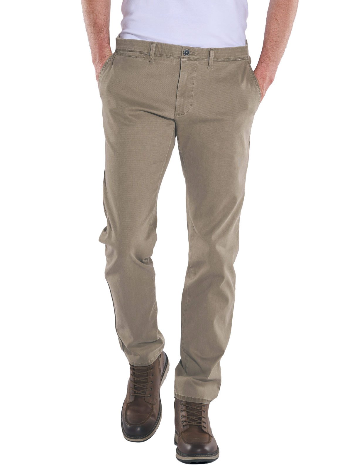 Engbers Chinohose engbers Herren Chino regular, Braunbeige