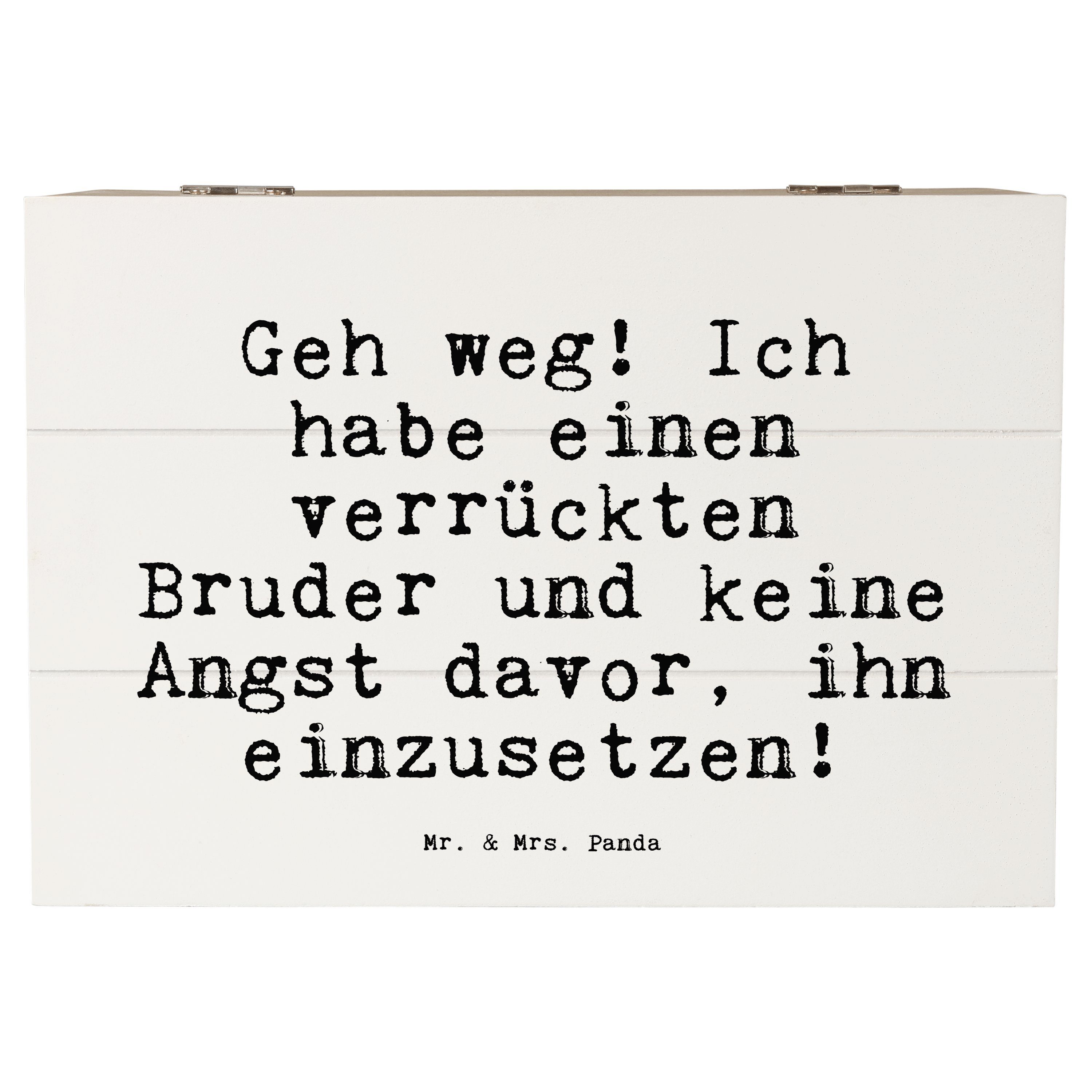 Mr. & Mrs. Panda Dekokiste »Geh weg! Ich habe... Weiß Geschenk, Bro