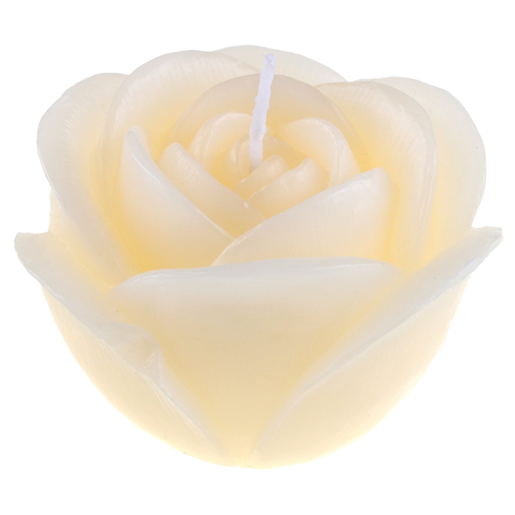 Santex Formkerze Kerze in Rosenform, Ø7cm x 4,5cm. Rosenkerze, Geschenk günstig online kaufen