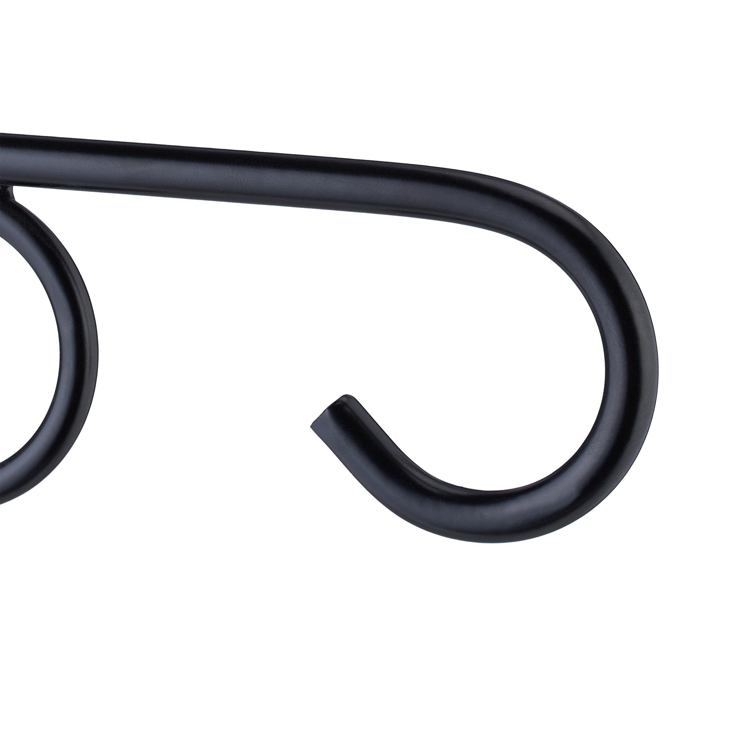 FESSOSKO Blumenampel Halterung 4-tlg - Eisen Haken Schwarz