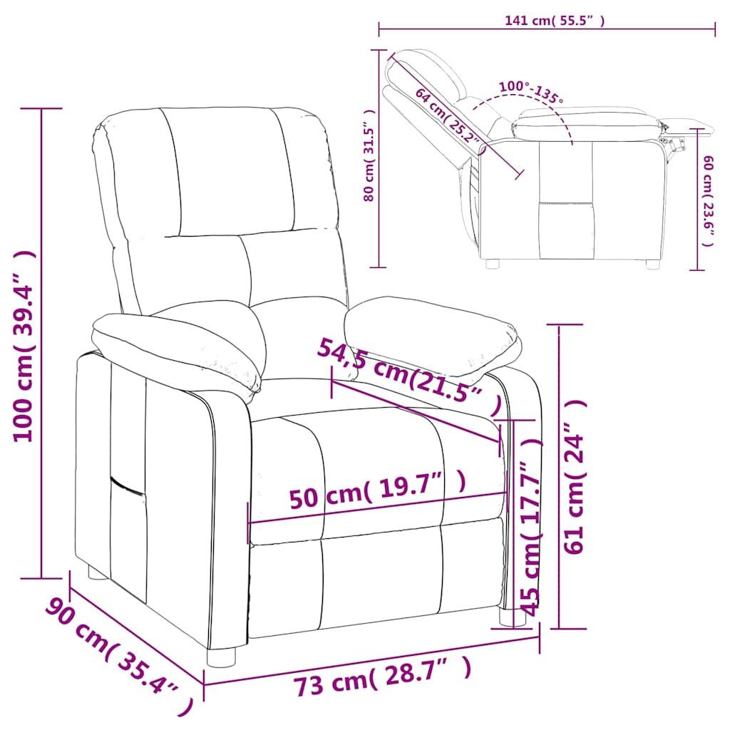 vidaXL Sessel Relaxsessel Hellgrau Stoff (1-St)