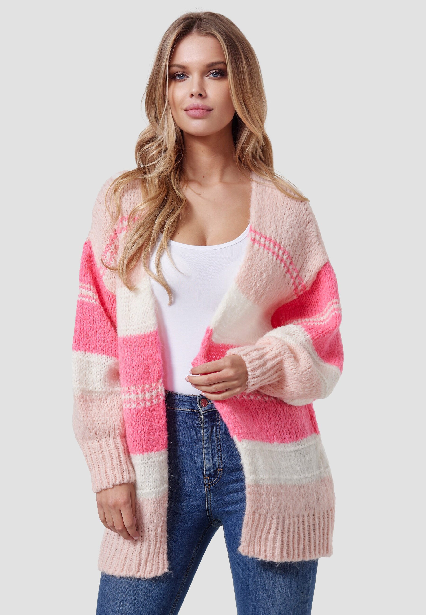 Decay Strickjacke 3156 (1-tlg) Unifarbe günstig online kaufen