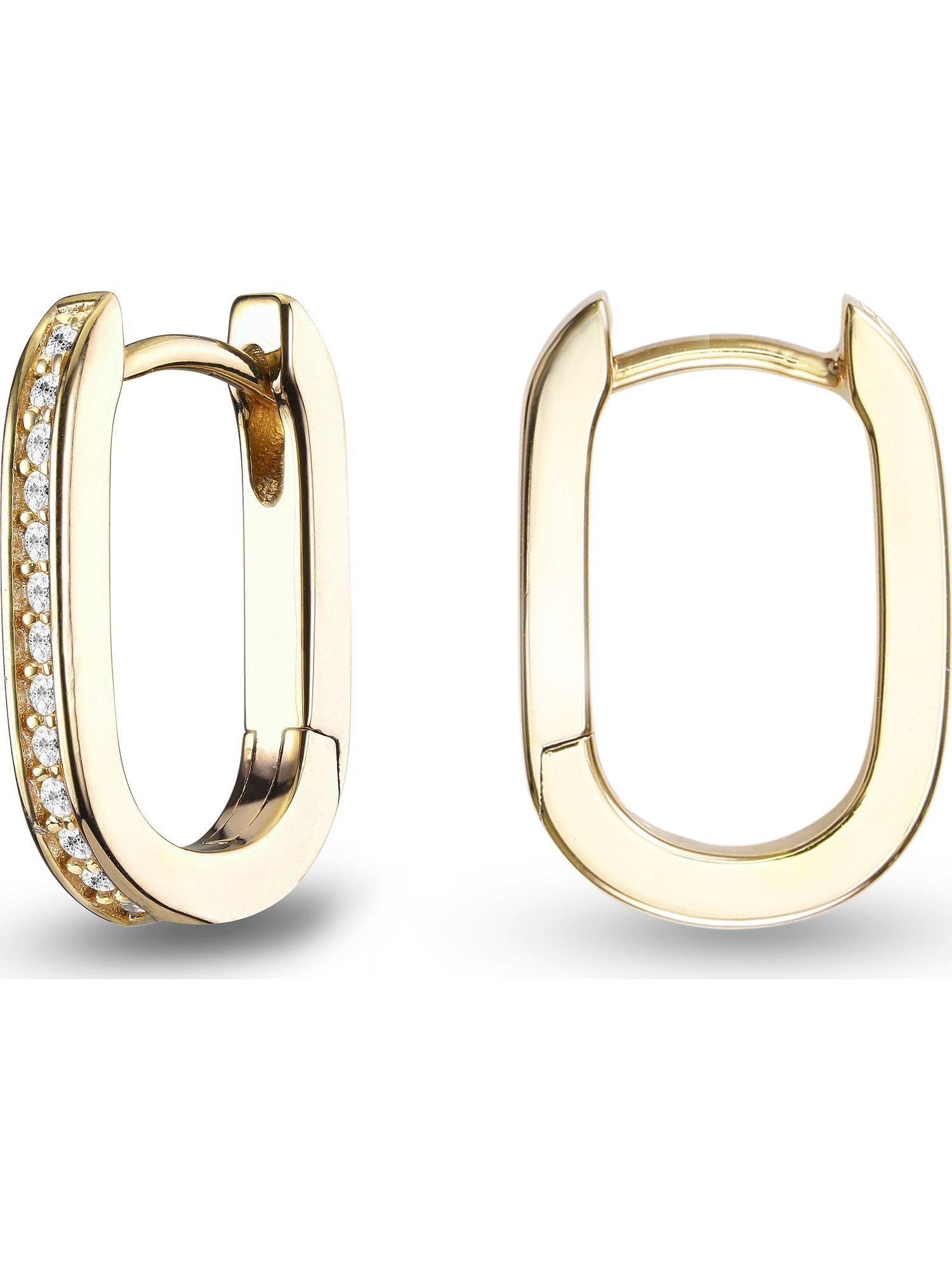 JETTE Paar Creolen JETTE Damen-Creolen 925er Silber 28 Zirkonia (Paar), LUN günstig online kaufen