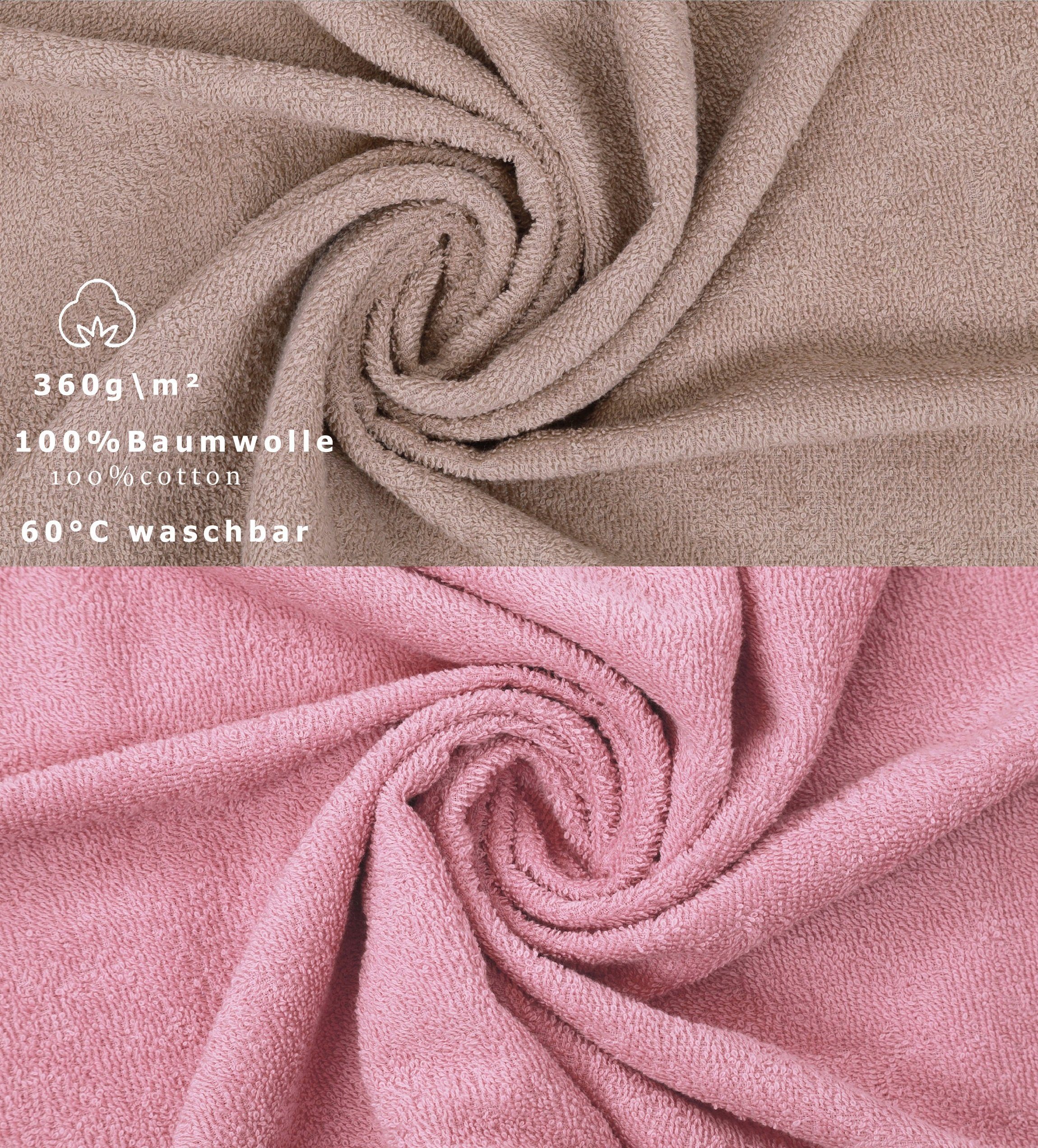 Betz Handtuch Set 12 TLG. Handtuch Set BERLIN Farbe Cappuccino - Lotus, 100% Baumwolle (12 Teile, 12-St) – Bild 4 von 5
