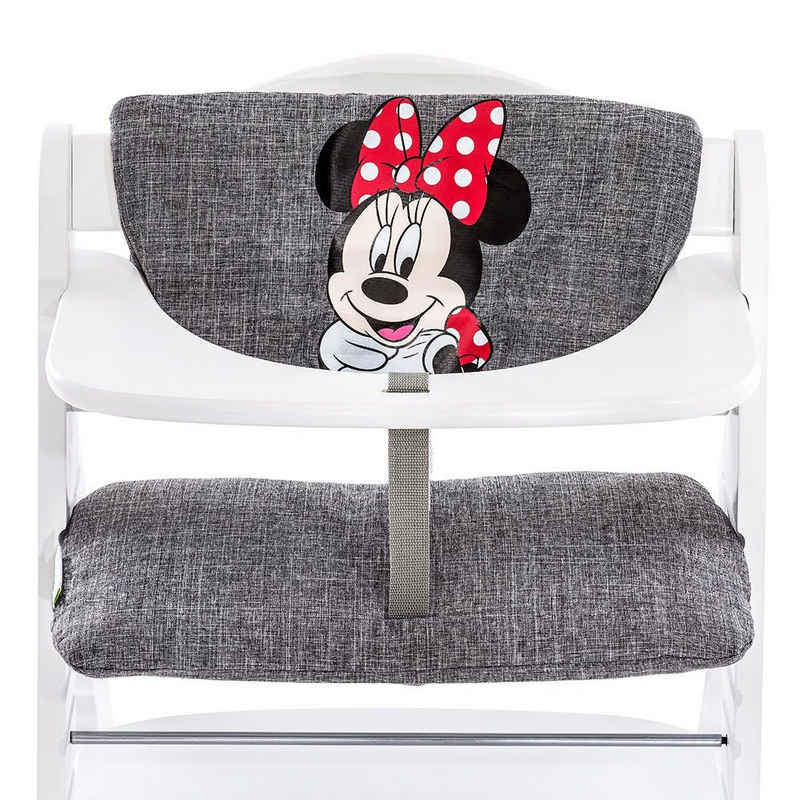 Hauck Hochstuhlauflage Disney Deluxe - Minnie Grey, Sitzpolster Sitzkissen – Sitzauflage für Alpha Hochstuhl