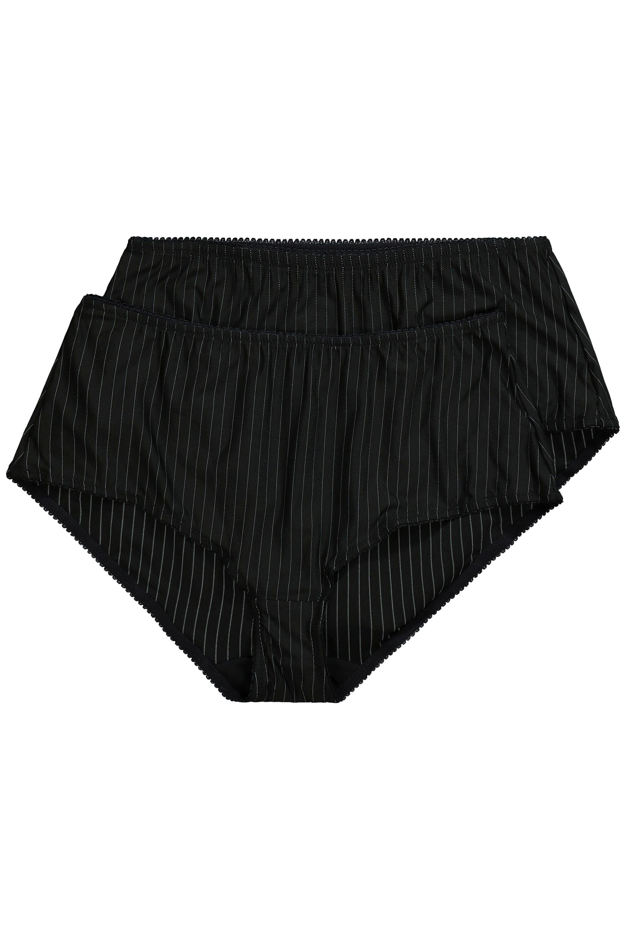 Ulla Popken Midislip Midislips 2er-Pack Nadelstreifen (2-St)