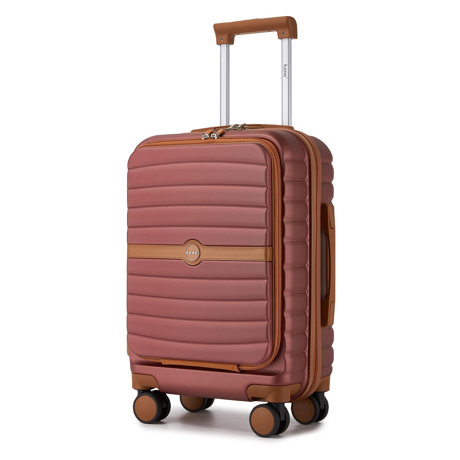 KONO Handgepäckkoffer Koffer Trolley ABS+PC Hartschalenkoffer
