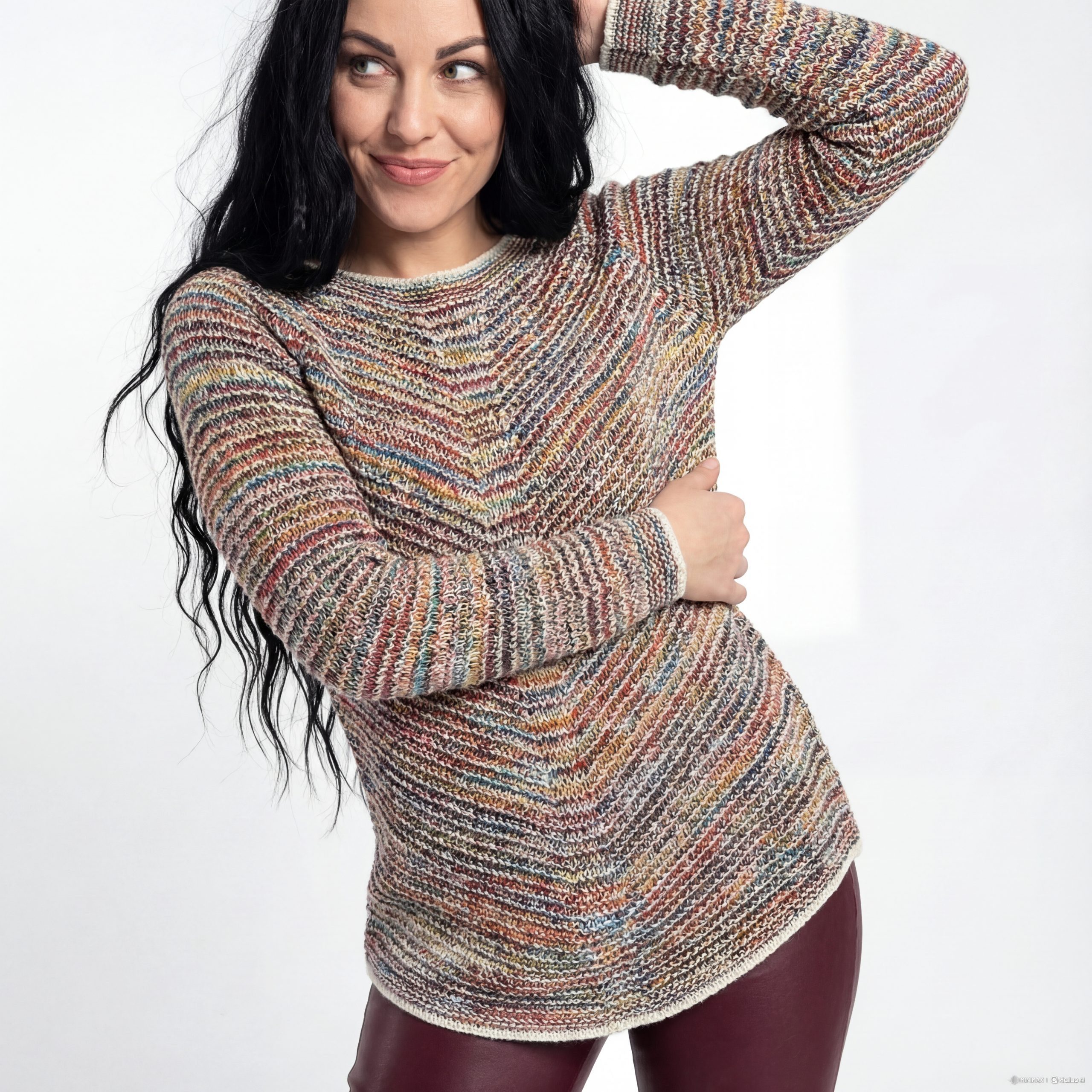 Strickpullover Damen Strickpullover mit Rundhalsausschnitt