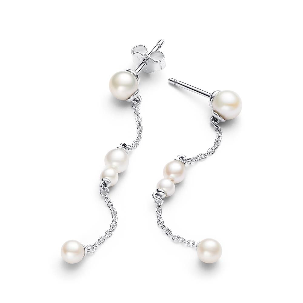 Pandora Paar Ohrstecker Hängende Ohrstecker aus 925er Silber mit Perlen von PANDORA Timeless