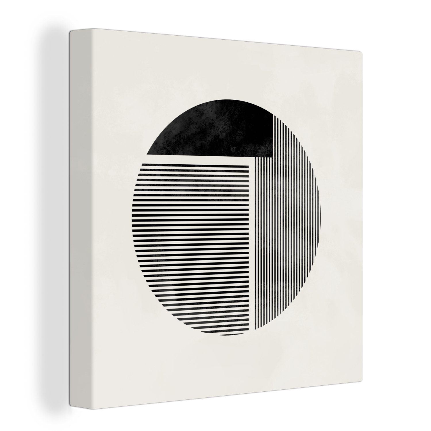 OneMillionCanvasses® Leinwandbild Minimalismus - Kreis - Design, (1 St), Leinwand Bilder für Wohnzimmer Schlafzimmer | Leinwandbilder