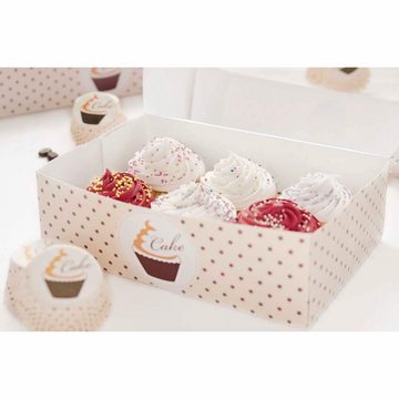 STÄDTER Kuchentransportbox Muffinbox Swing für 6 Muffins, Pappe