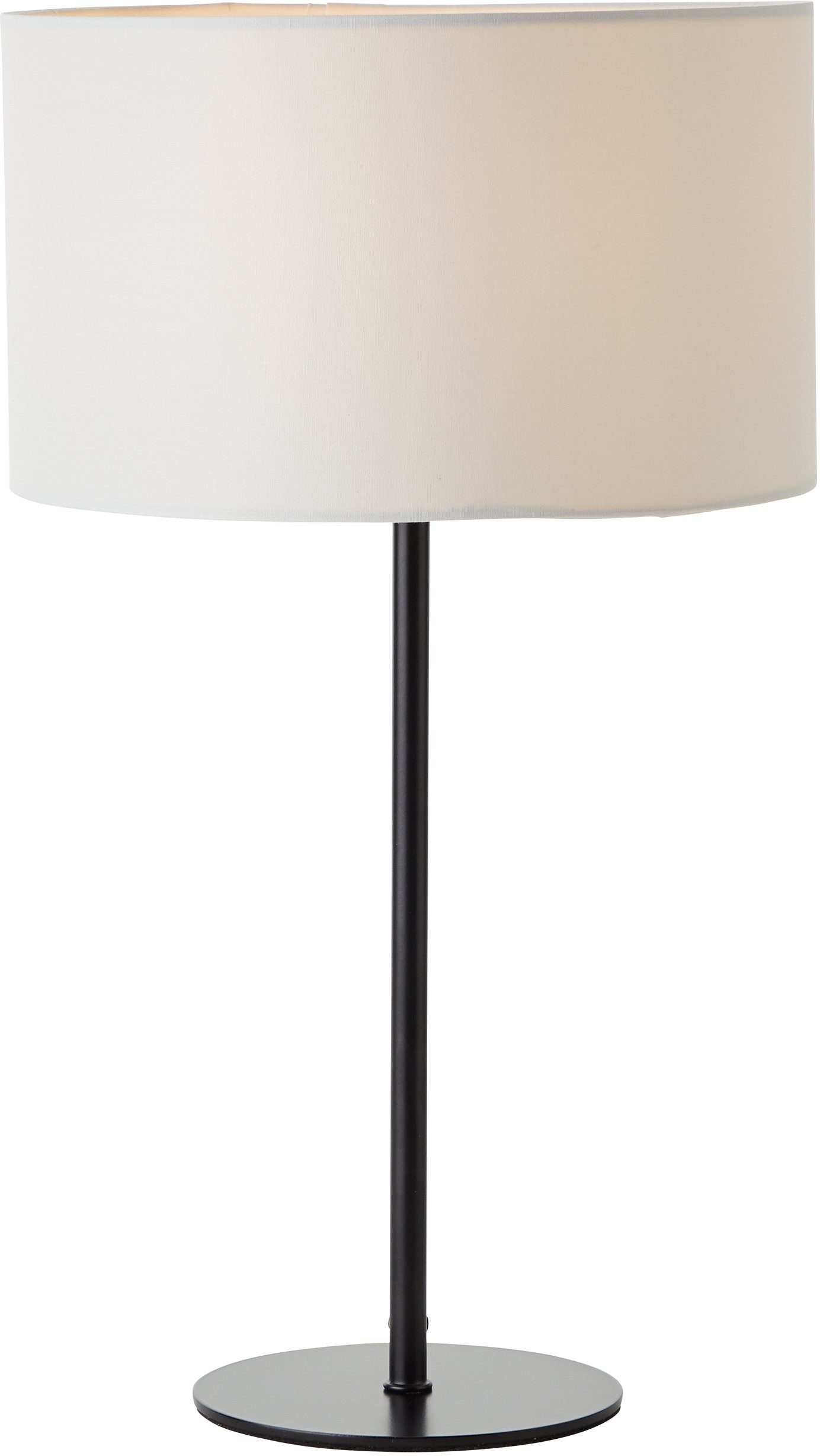 Places of Style Tischleuchte ohne Ø mit Leuchtmittel, 20cm Textilschirm Tischlampe Schreibtischlampe hellbeige Elijah