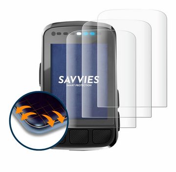Savvies Full-Cover Schutzfolie für Wahoo Elemnt Bolt V2 GPS, Displayschutzfolie, 4 Stück, 3D Curved klar