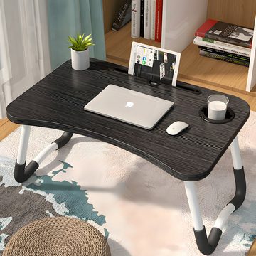 Retoo Schreibtisch Laptop Tischständer Höhenverstellbar Schreibtisch Laptoptisch (Klappbarer Laptoptisch), Zusammenklappbar, Verstellbare Beine, Belüftungslöcher