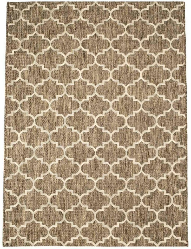 Teppich Sun 604, Carpet City, rechteckig, Höhe: 5 mm, In/- Outdoor geeignet,  Marokkanisches Muster, Terrasse