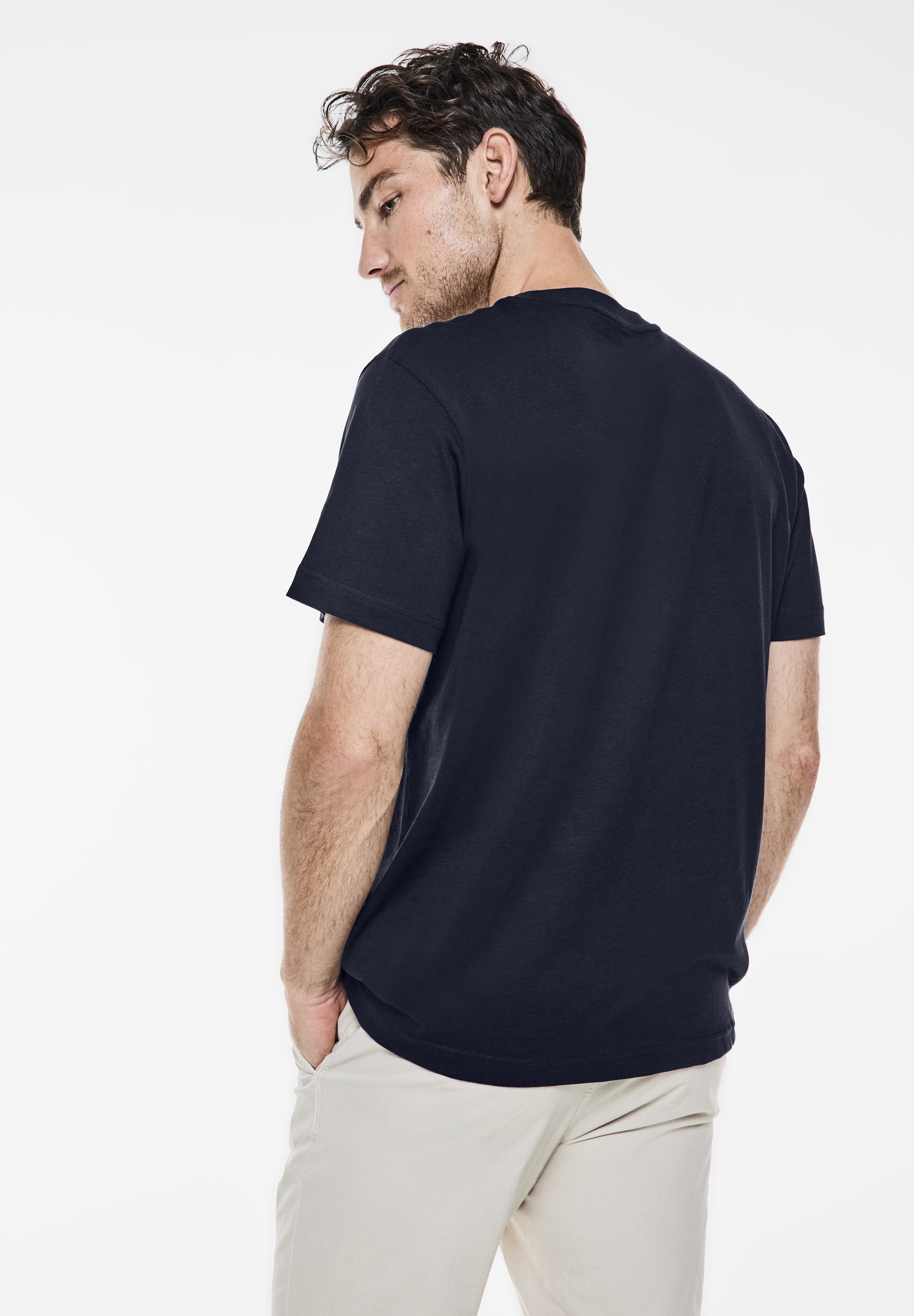STREET ONE MEN T-Shirt, aus reiner Baumwolle günstig online kaufen