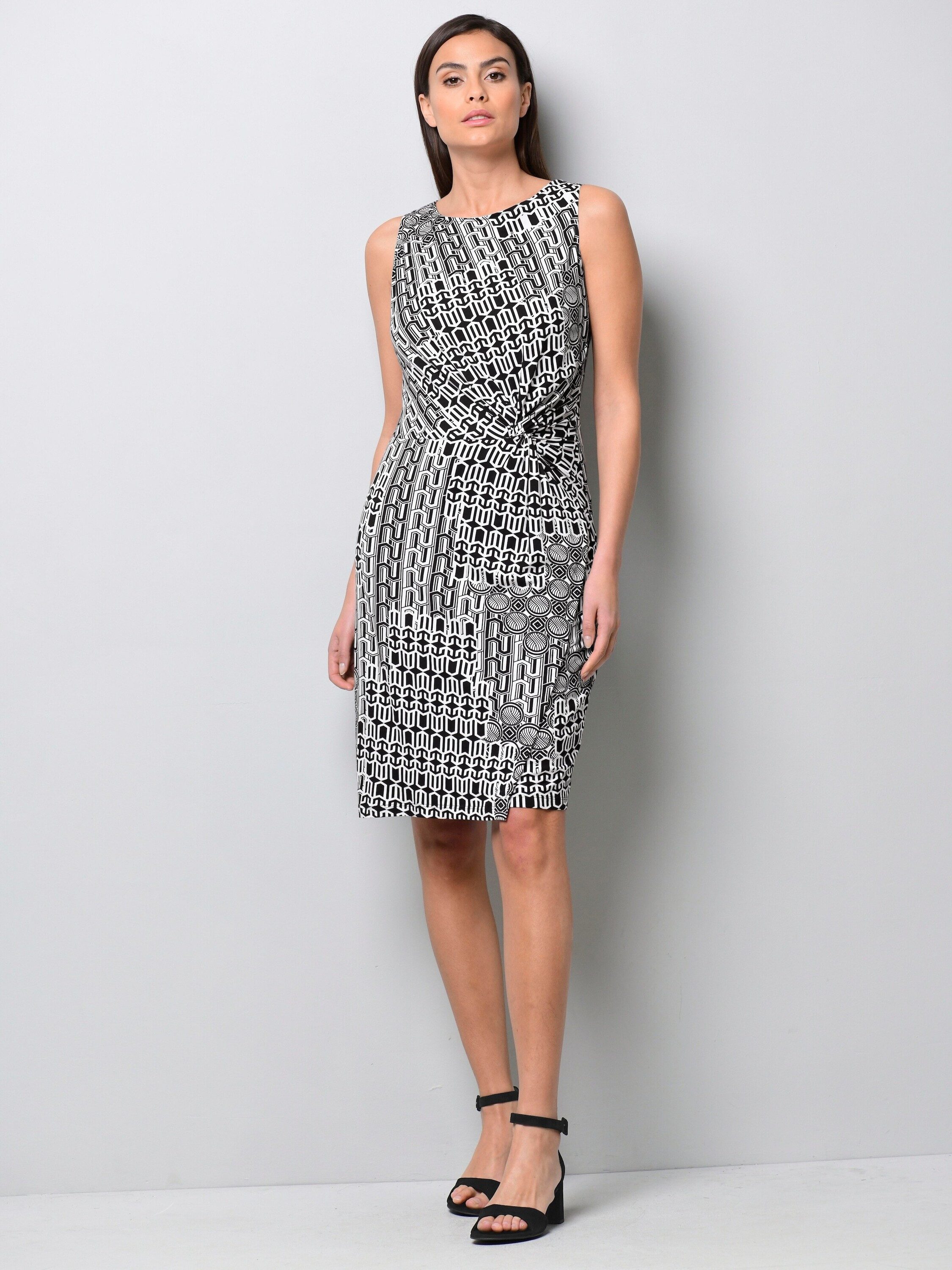 Alba Moda Jerseykleid Kleid mit Knoten vorne
