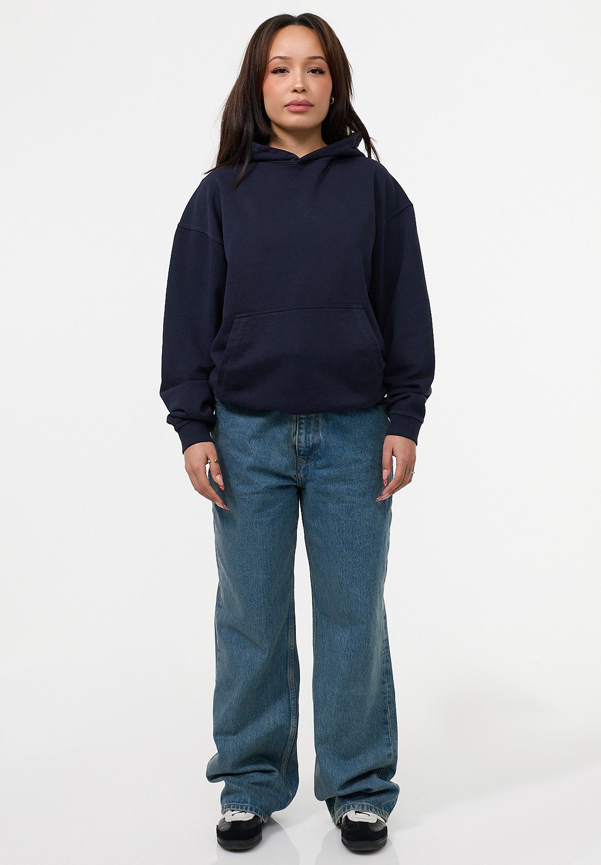 DAILY COTTON Hoodie DCOLM Damen Heavy Oversize Blank Kapuzenpullover Sweats günstig online kaufen