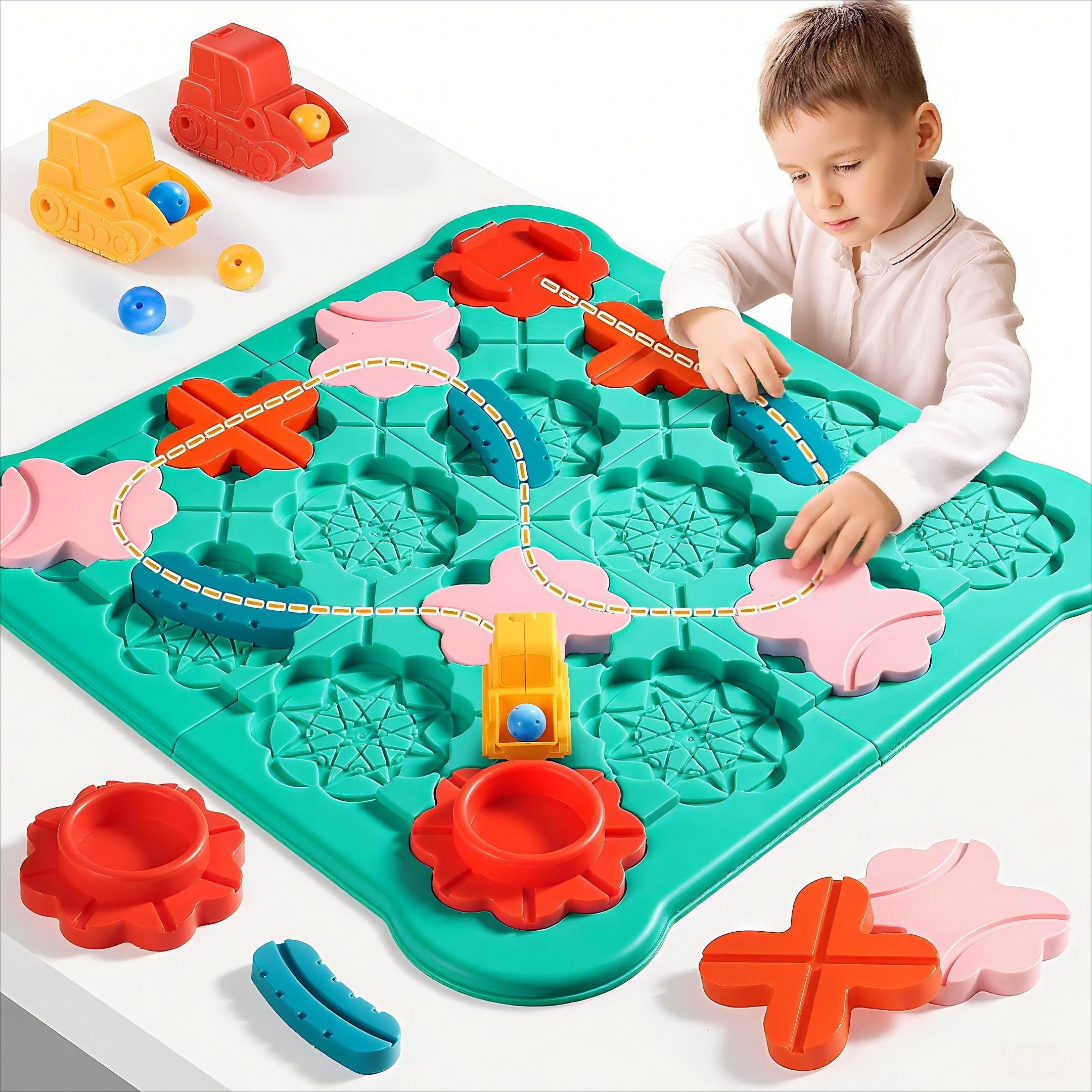 Ophy Lernspielzeug Logischer Straßenbauer & musikalisches Pilzhaus (1-St., Brettspiel für Kinder ab 3–5 Jahren), Smart Games Geschenk für Jungen & Mädchen von Ophy