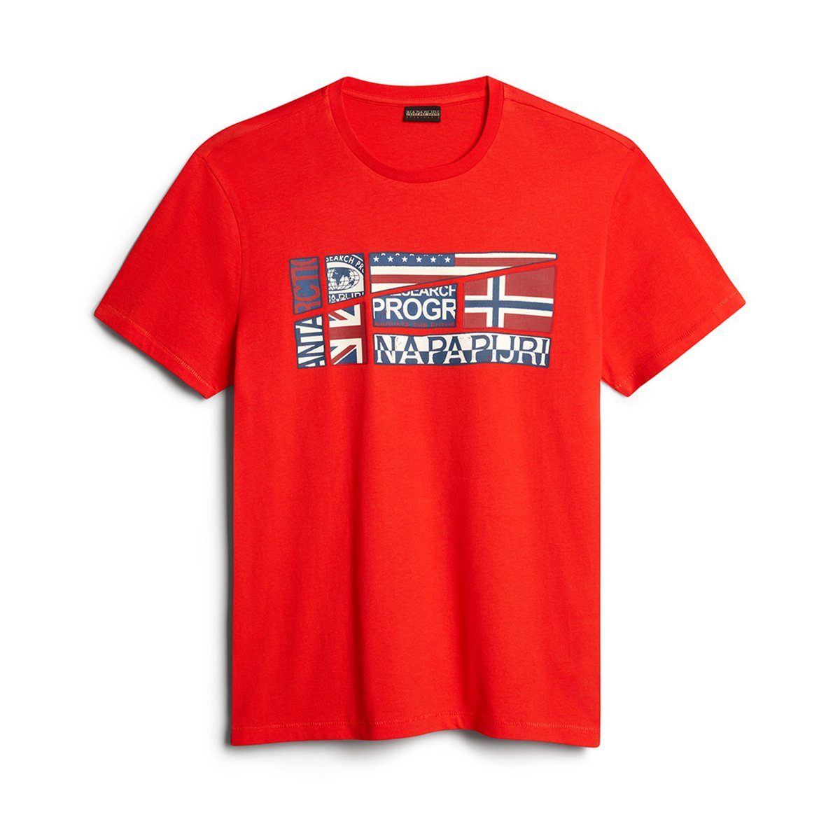 Napapijri T-Shirt NP0A4G34 Herren Rundhals T-Shirt Regular Fit S-Turin Red Cherry(R051)