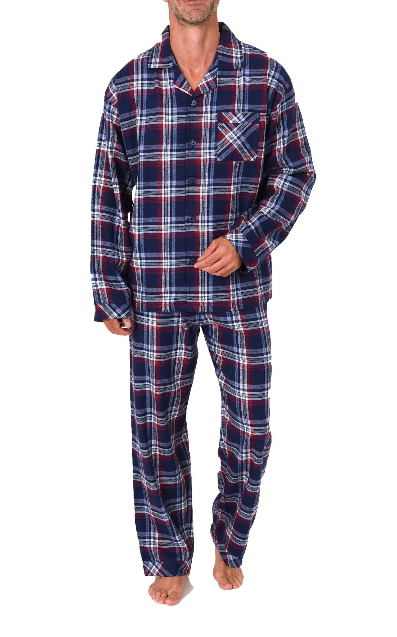 Normann Pyjama Normann Herren Flanell Schlafanzug Pyjama - auch in Übergröße