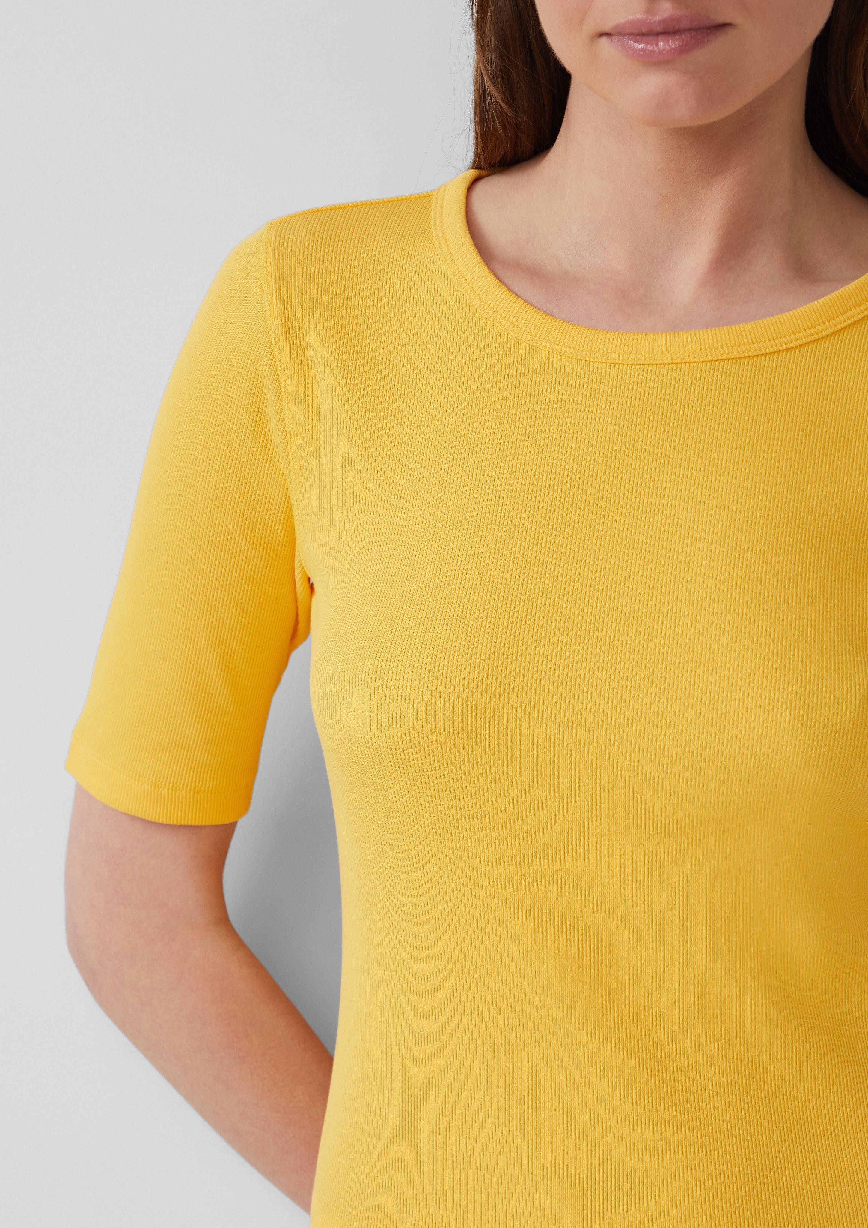 s.Oliver Kurzarmshirt Geripptes T-Shirt im Slim günstig online kaufen