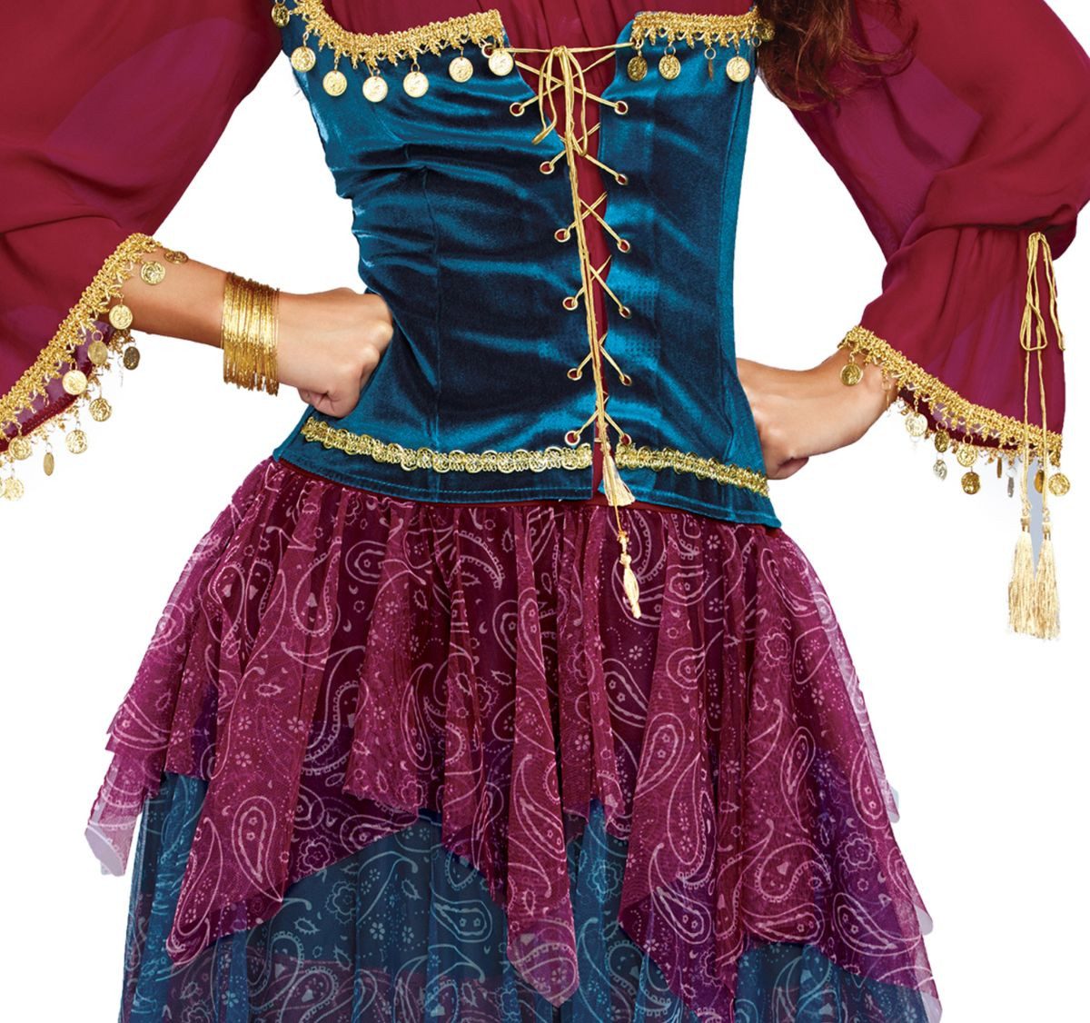 Dreamgirl Kostüm Tänzerin 2 teiliges Kleid mit Mieder für Damen