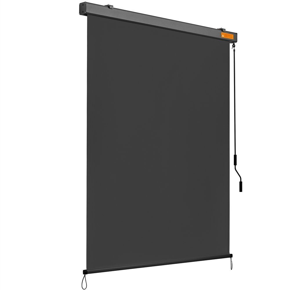 Yaheetech Senkrechtmarkise Senkrechtmarkise 250 cm Länge Vertikales Rollo Außen 154,5 × 250 cm Balkonrollo für Sonnenschutz & Sichtschutz