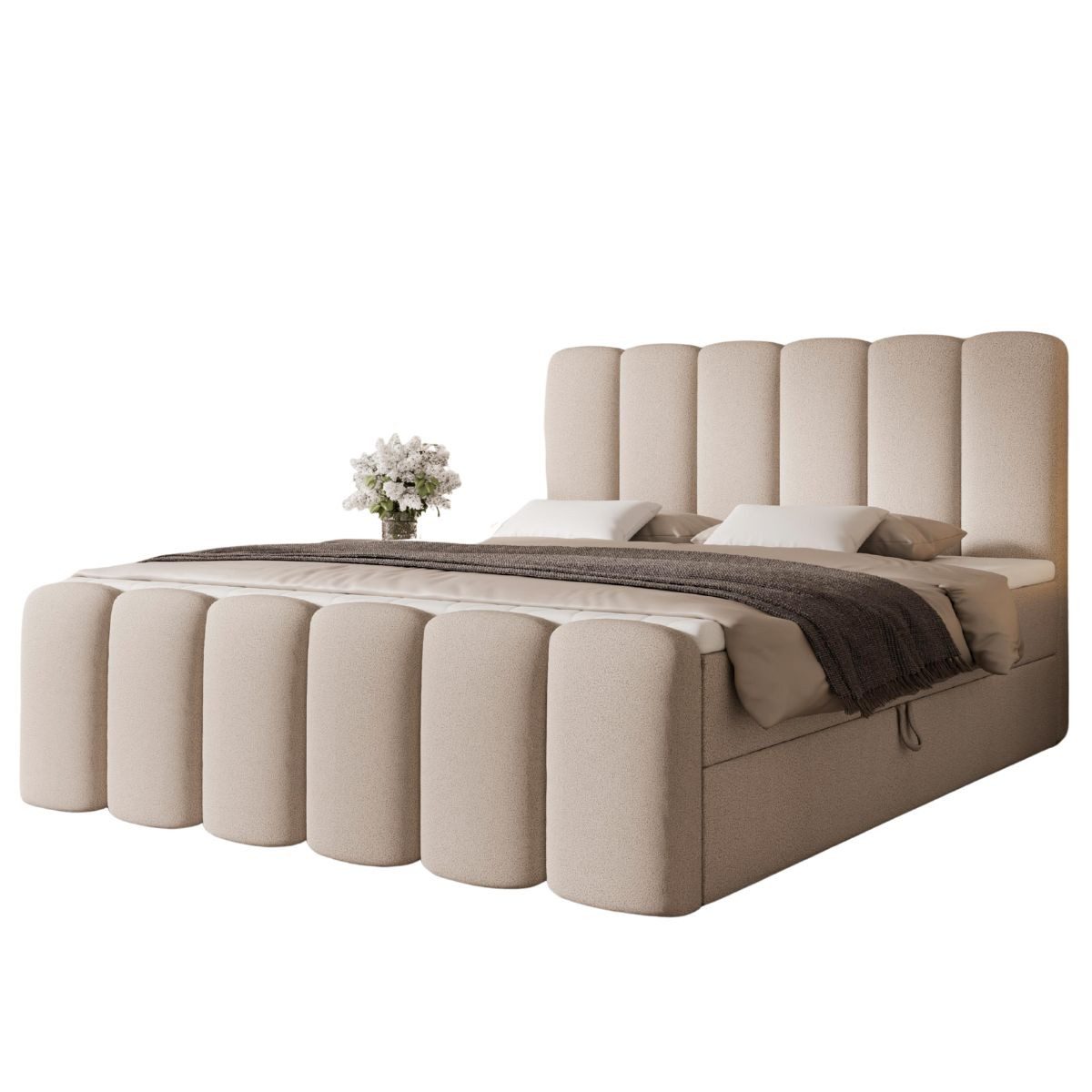 Compleo Boxspringbett Wolkenbett, Bequem H3, Doppelbett gepolstertes Kopfte günstig online kaufen