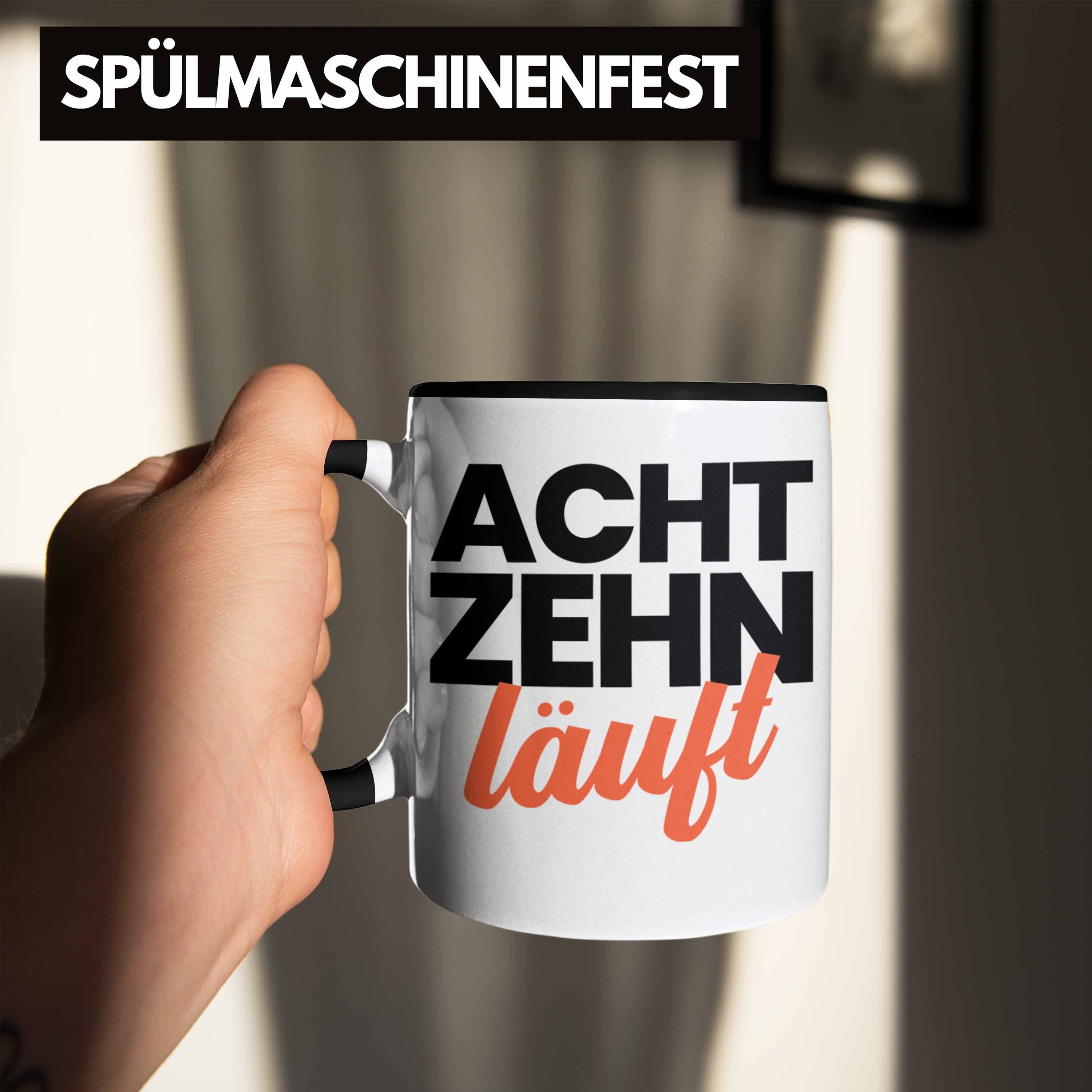 Geschenkidee Mädchen 18 zum Bday Trendation Tasse 18er Spruch Schwarz Jungen Tasse 18. Trendation - 18 Geschenke Lustig Sprüche Geburtstag Geschenk Geschenkideen