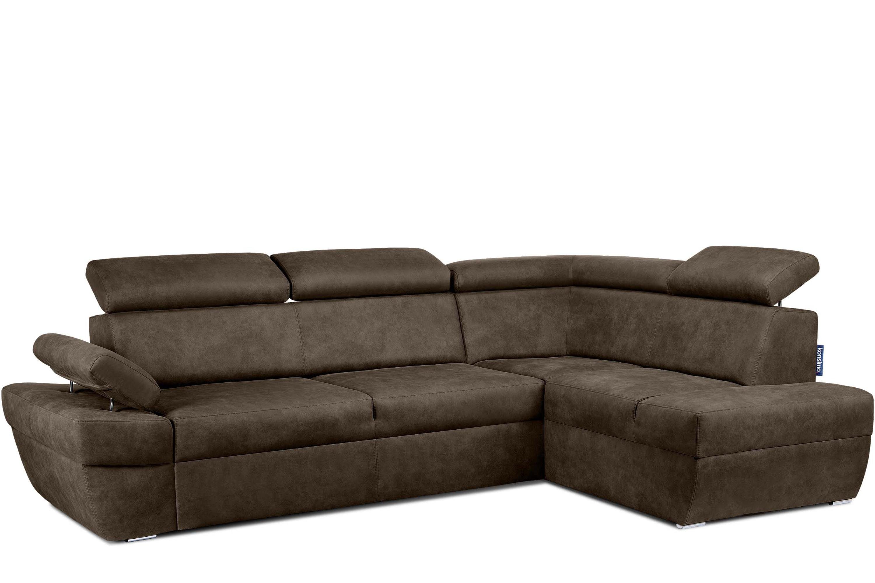 KONSIMO® Ecksofa RATLO Ecksofa, mit Bettfunktion günstig online kaufen